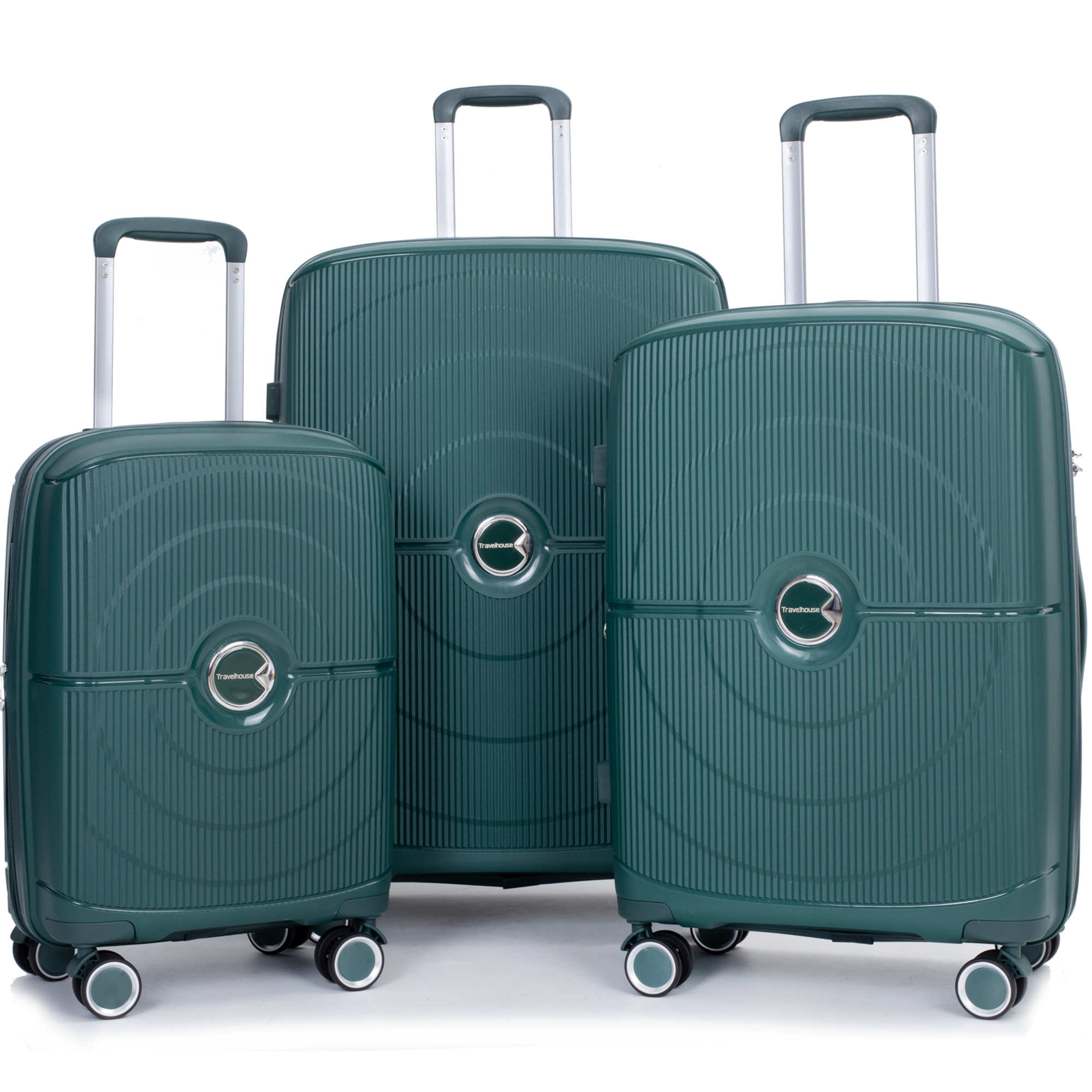 PAPROOS 3 Piece Luggage Set, Hardshell Carry on Suitcases Set