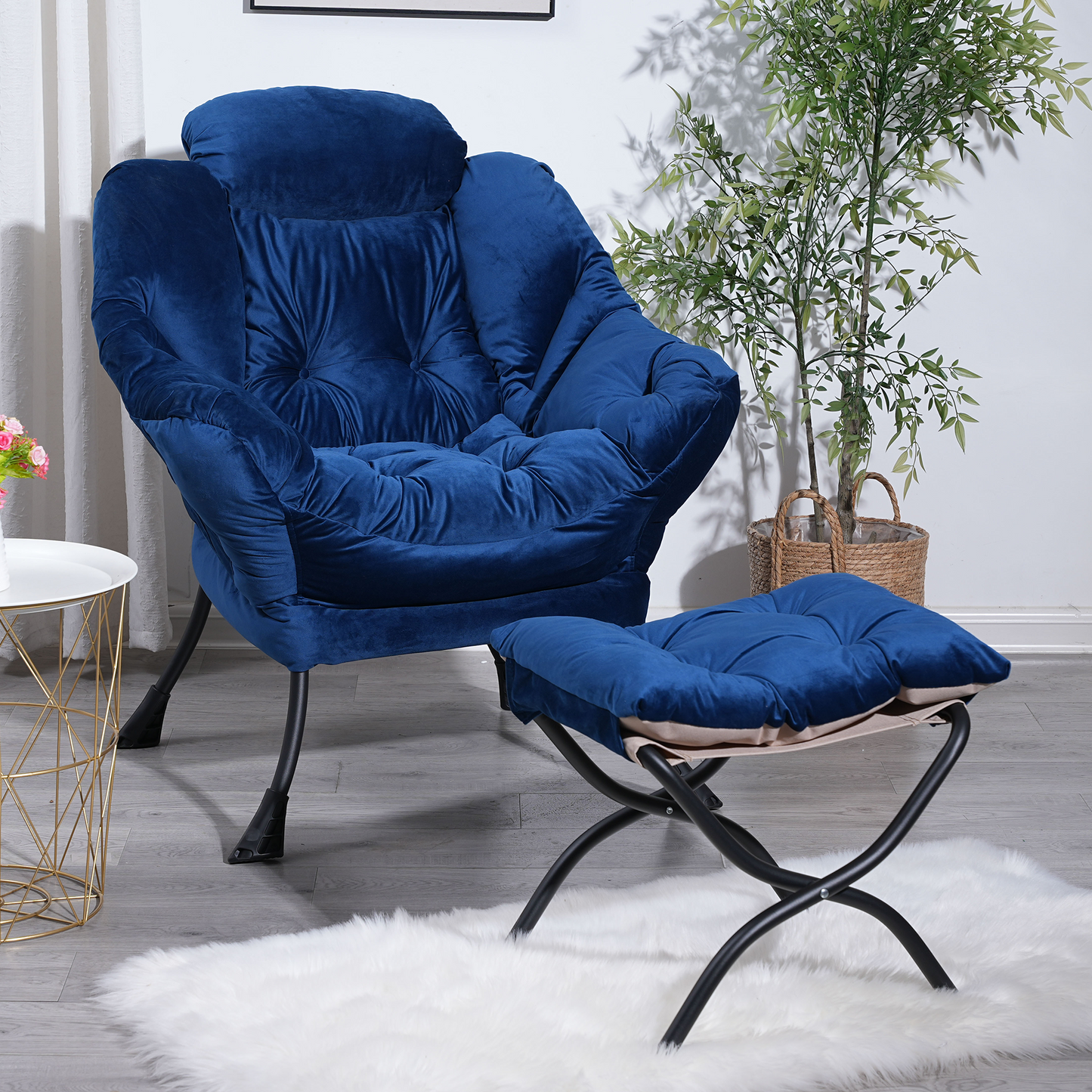 PAPROOS Accent Chair with Ottoman