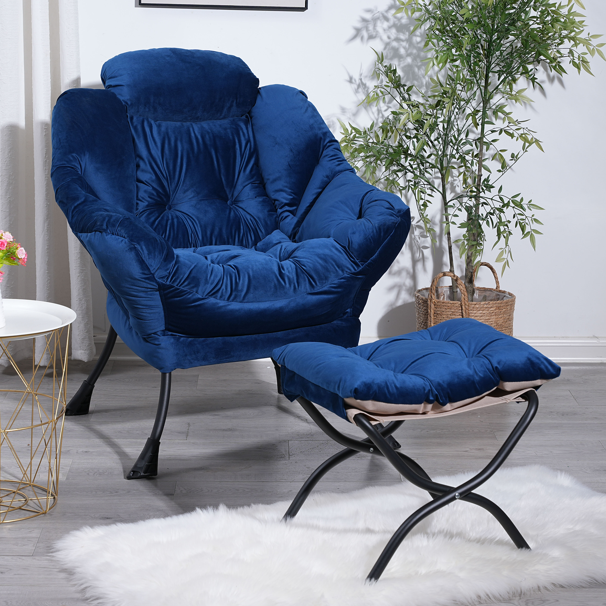 PAPROOS Reading Chair with Ottoman, LJC