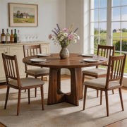 PAPROOS 47'' Round Dining Table for 4