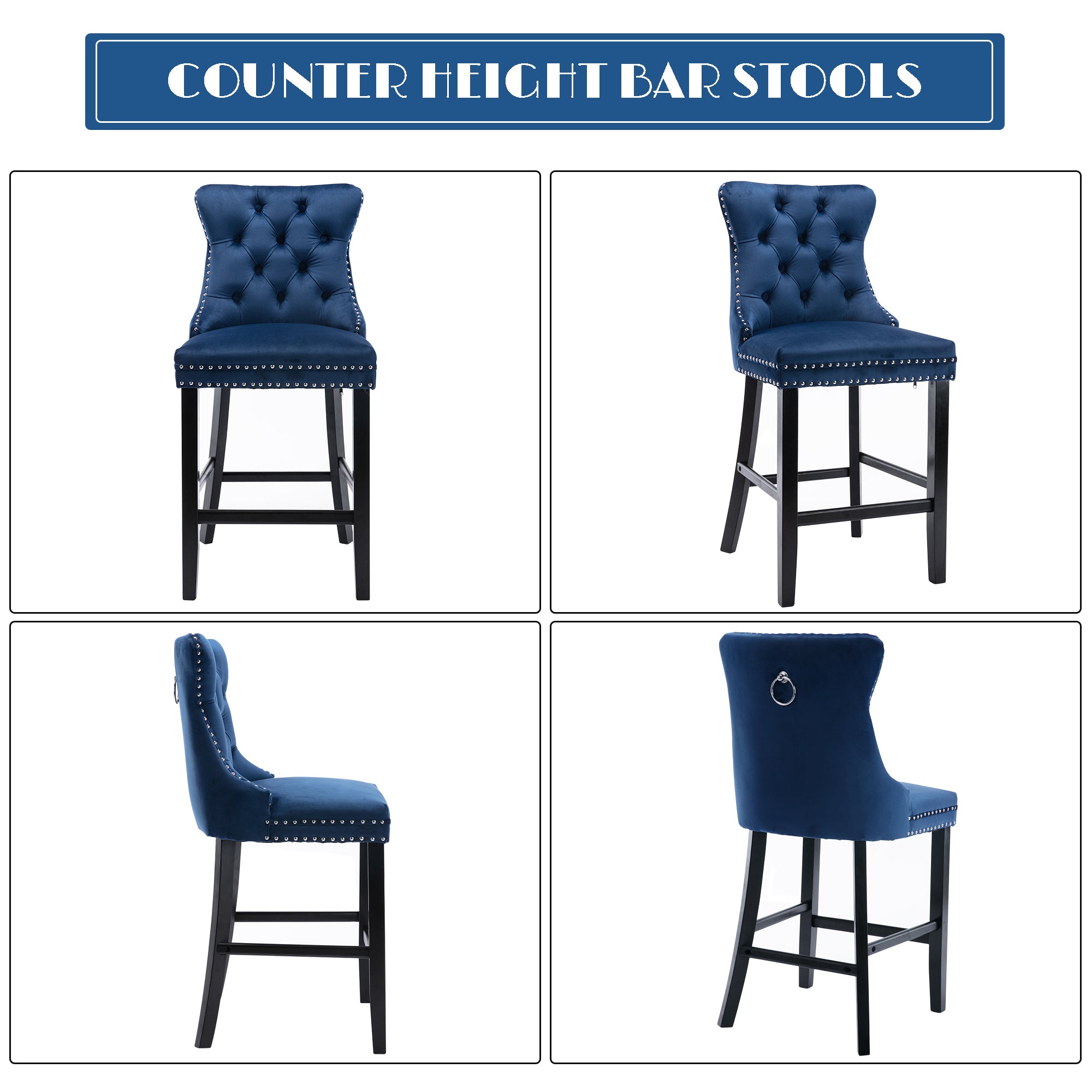 PAPROOS Bar Stools Set of 4
