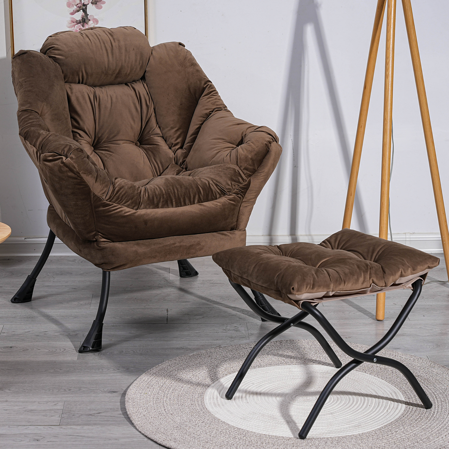 PAPROOS Accent Chair with Ottoman