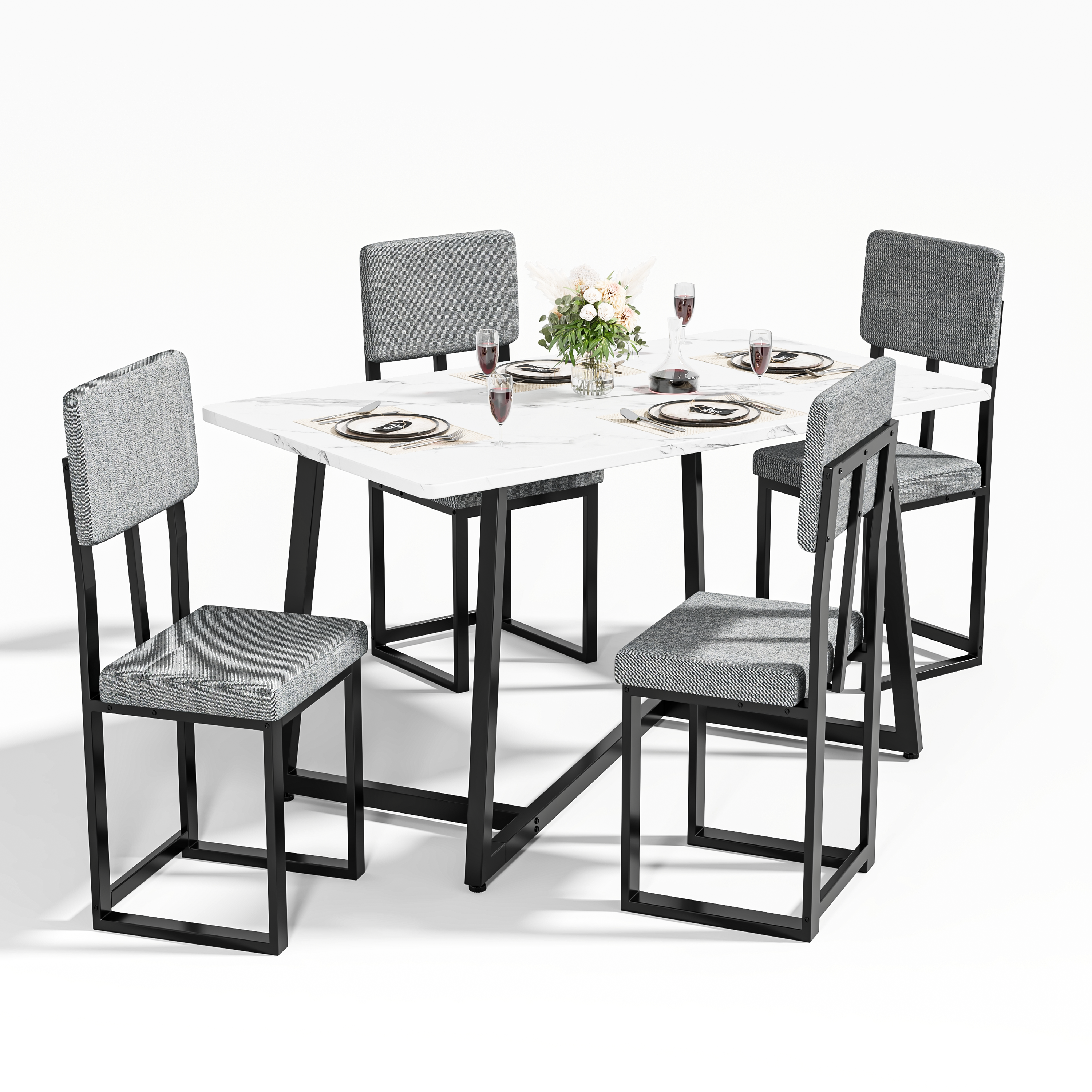 PAPROOS Dining Table Set for 4
