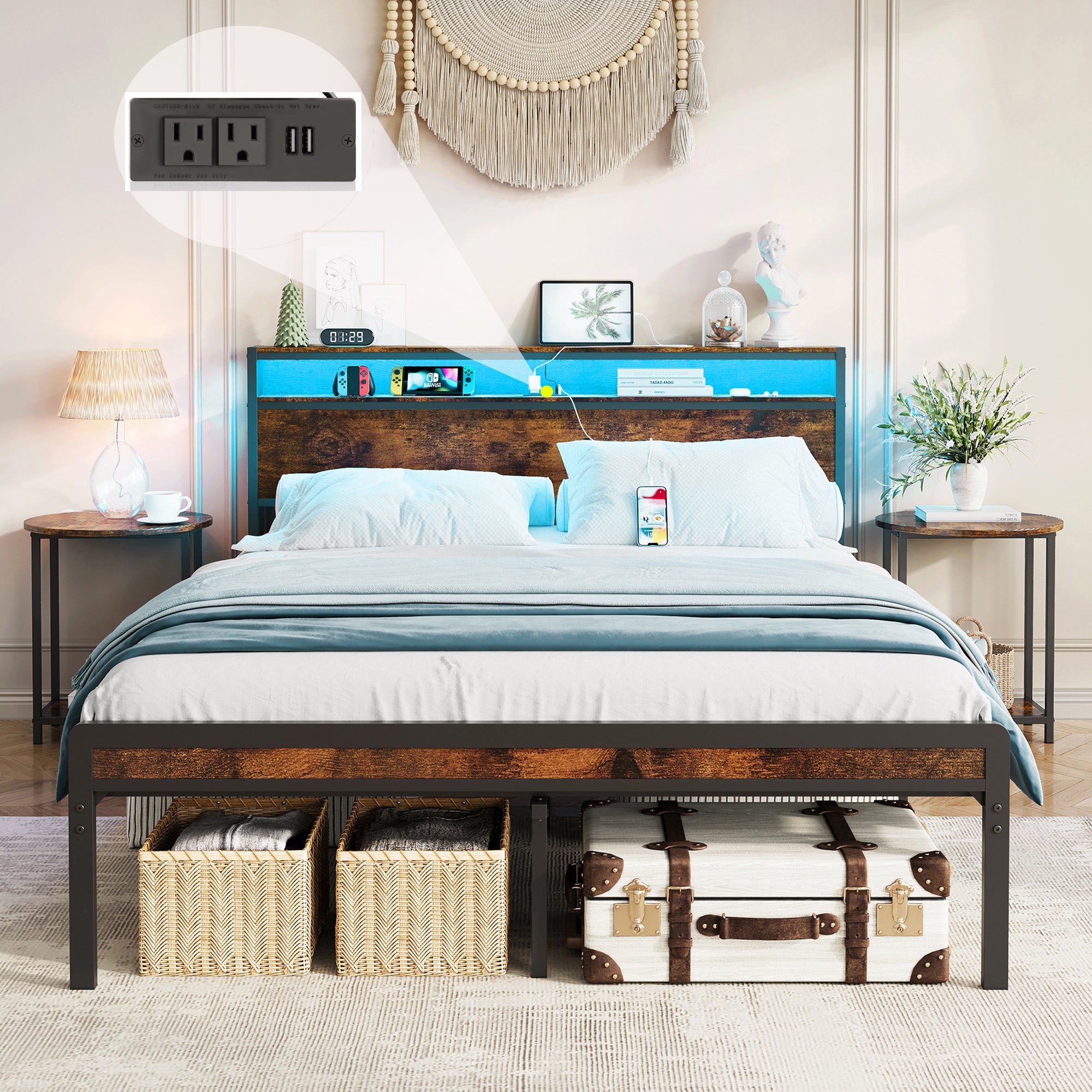 PAPROOS Full Size Bed Frame