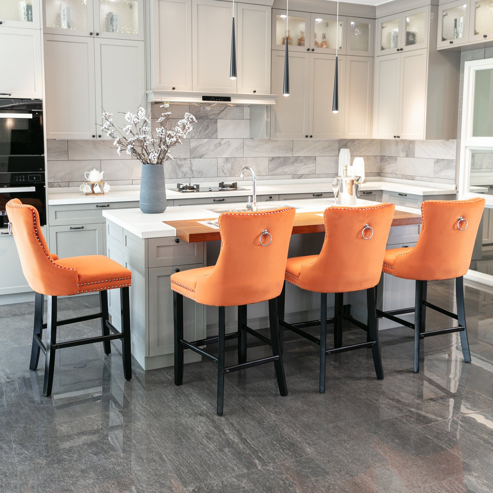 PAPROOS Bar Stools Set of 4