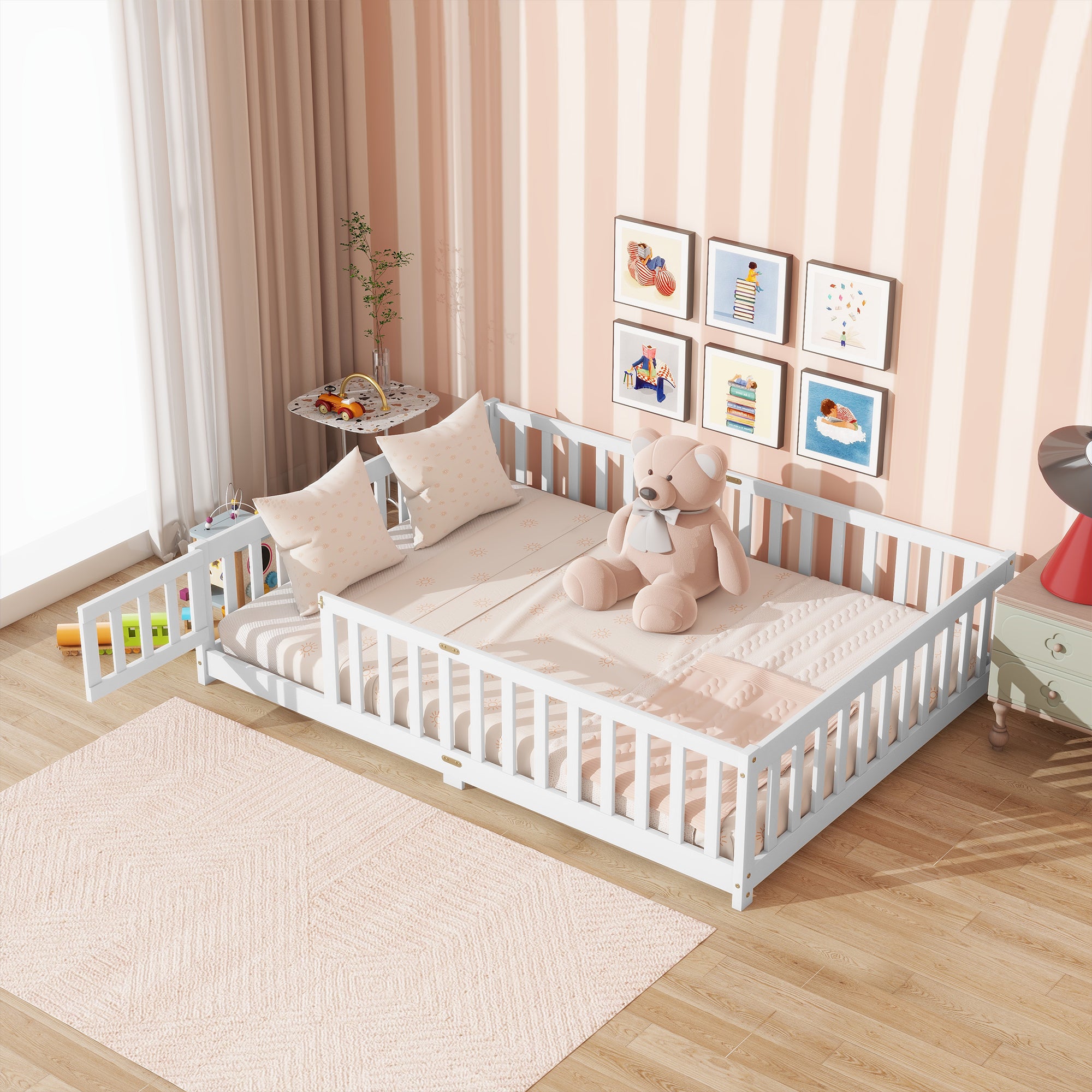 PAPROOS Full Floor Bed Frame