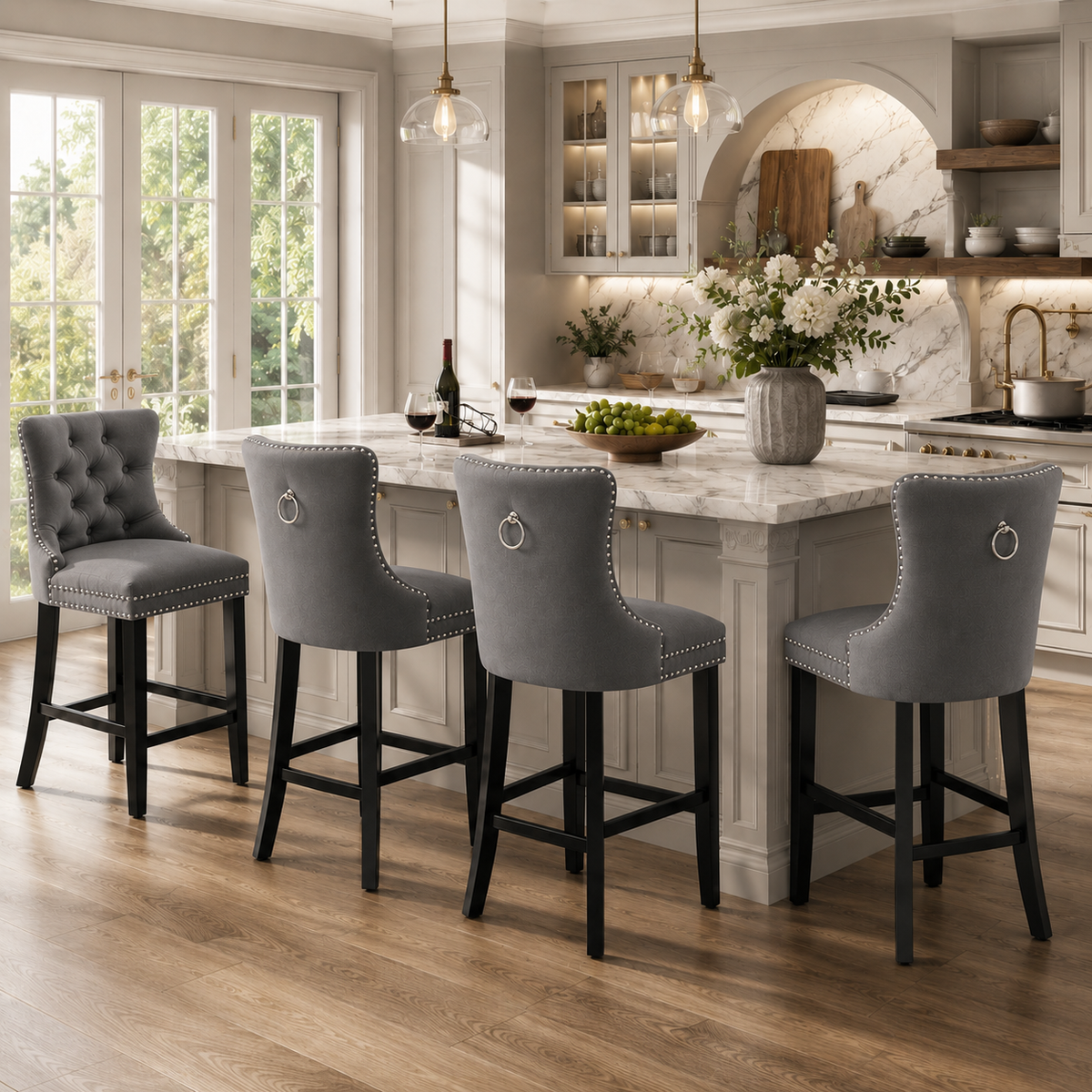 PAPROOS Bar Stools Set of 4