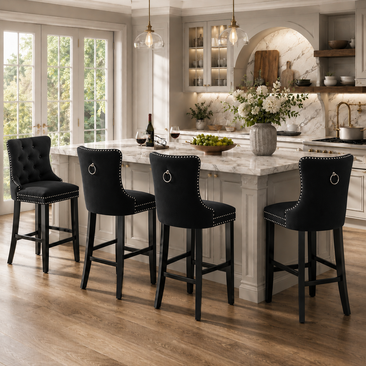 PAPROOS Bar Stools Set of 4