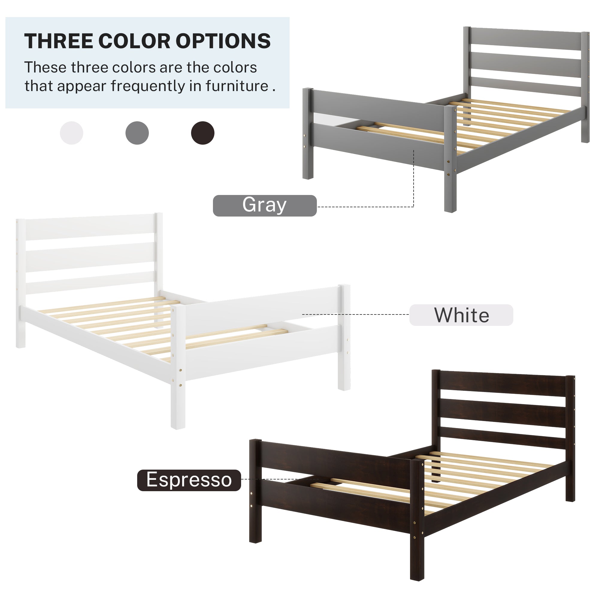PAPROOS Twin Bed Frame