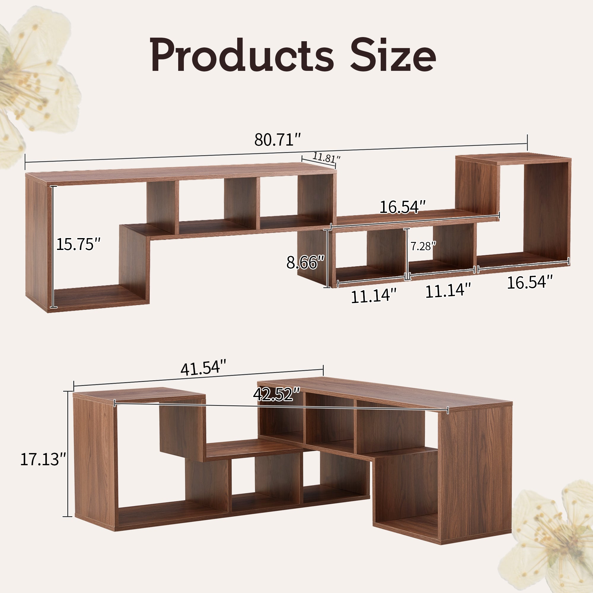 PAPROOS TV Stand for 65 Inch TV