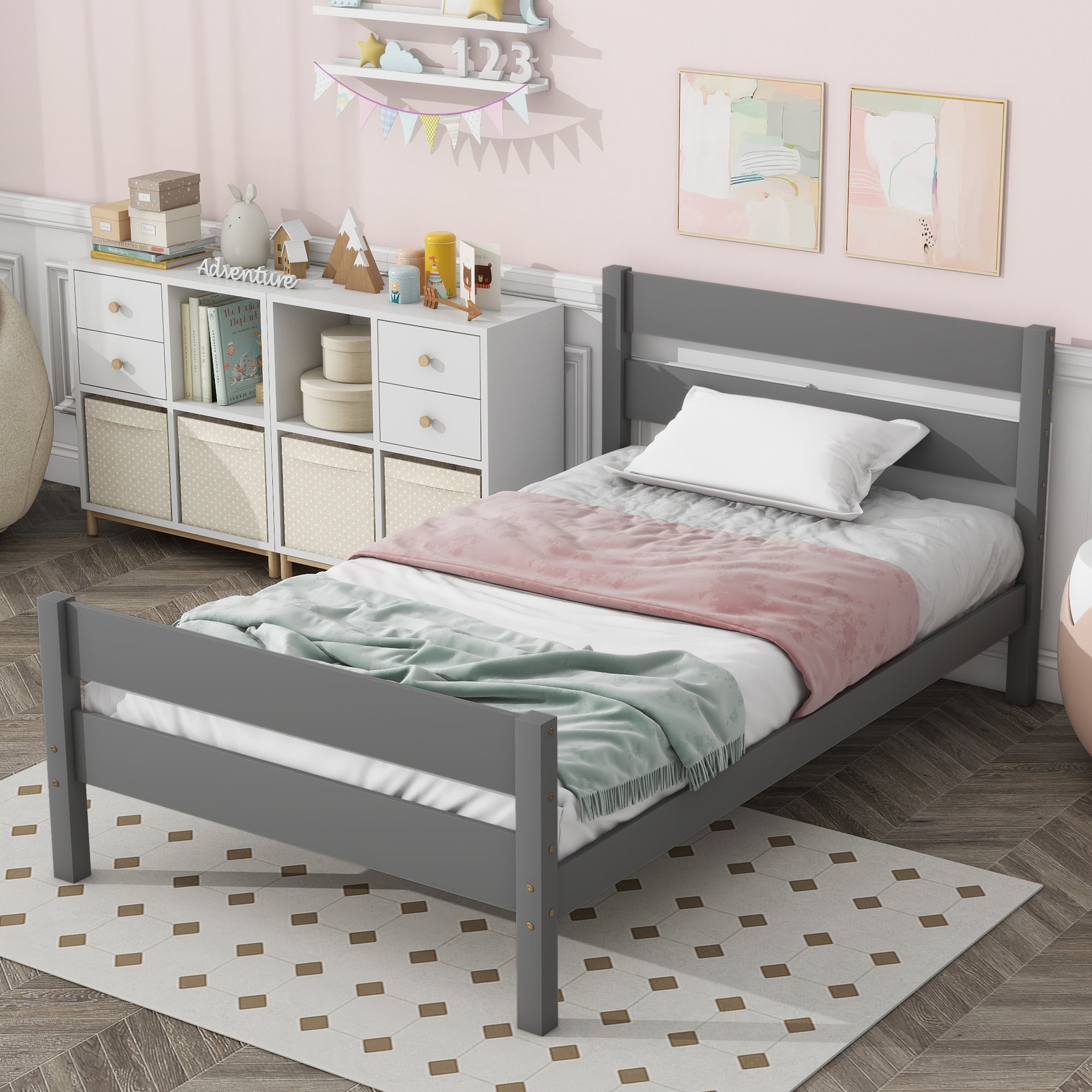 PAPROOS Twin Bed Frame