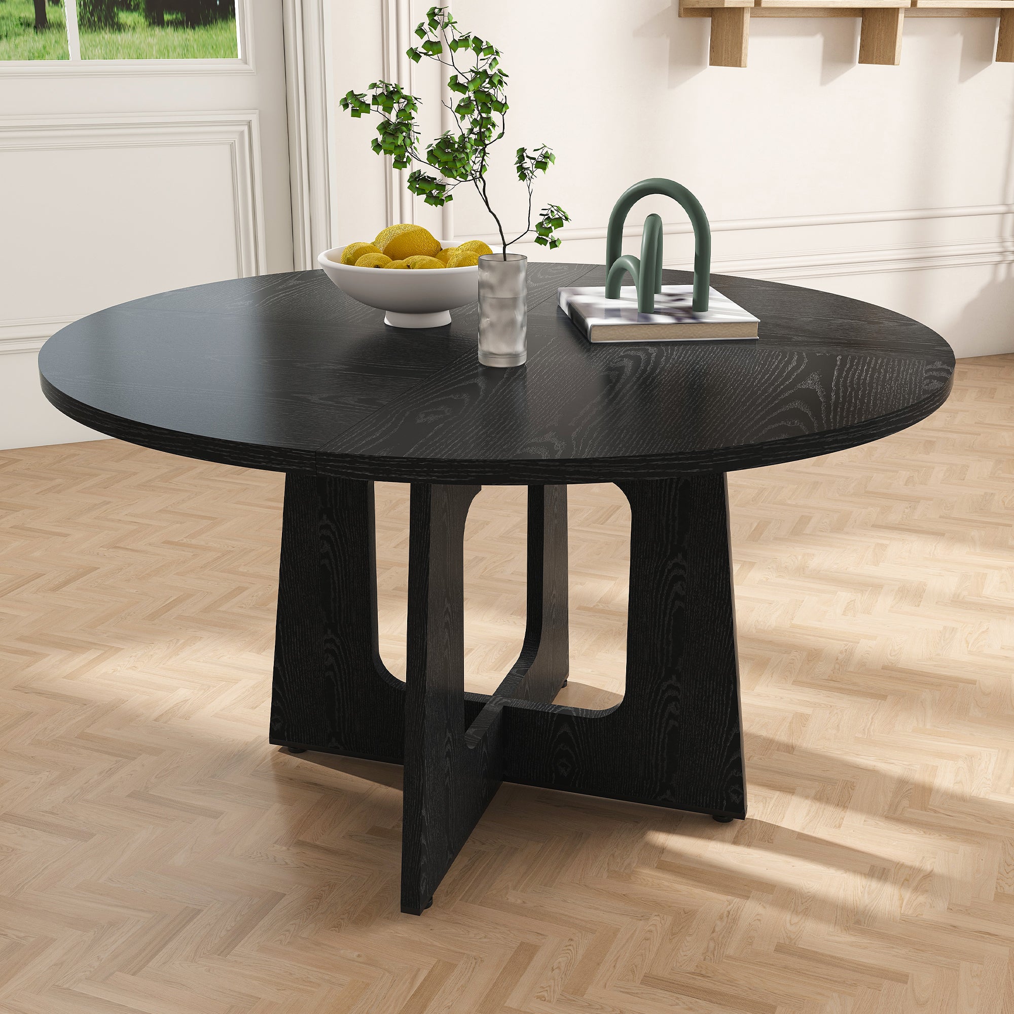 PAPROOS 47'' Round Dining Table for 4-6