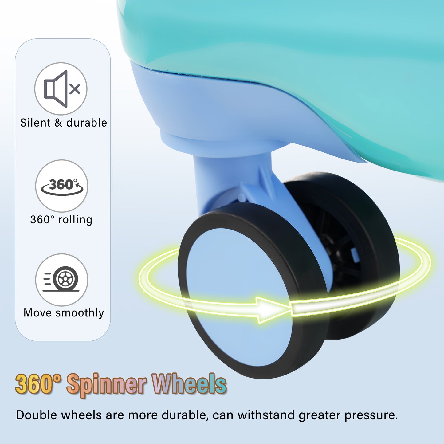 PAPROOS 20" Suitcase and Travel Bag 2-Piece Set, Hardside Lightweight Kids Suitcase with TSA Lock and Cup Holder, Carry-on Suitcase and Expandable Luggage Bag for Travel, Back to School