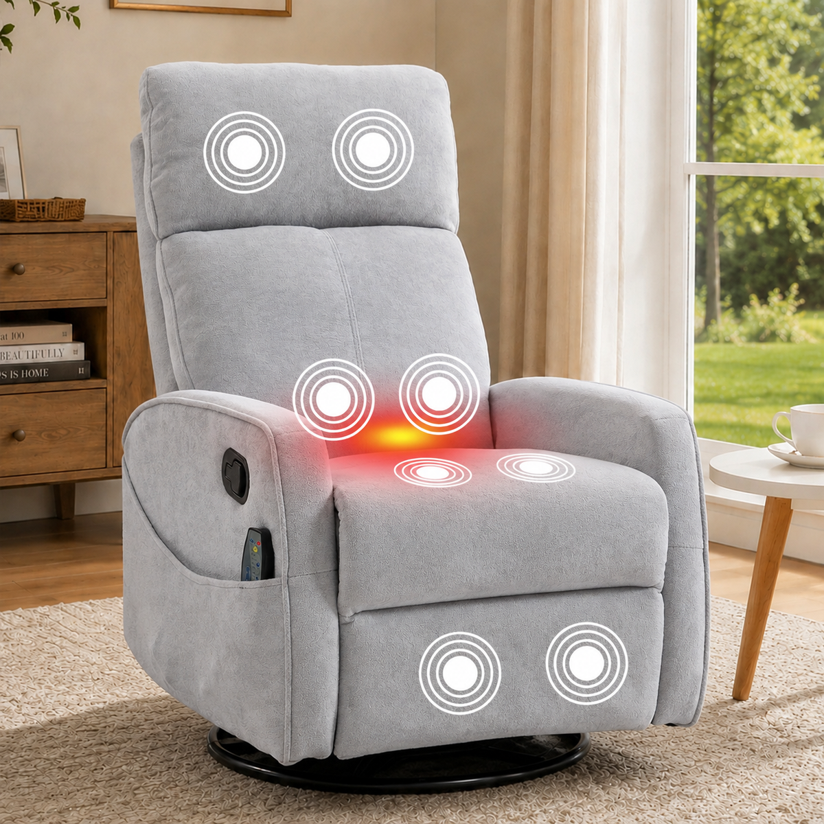 PAPROOS 360 Swivel Rocker Recliner