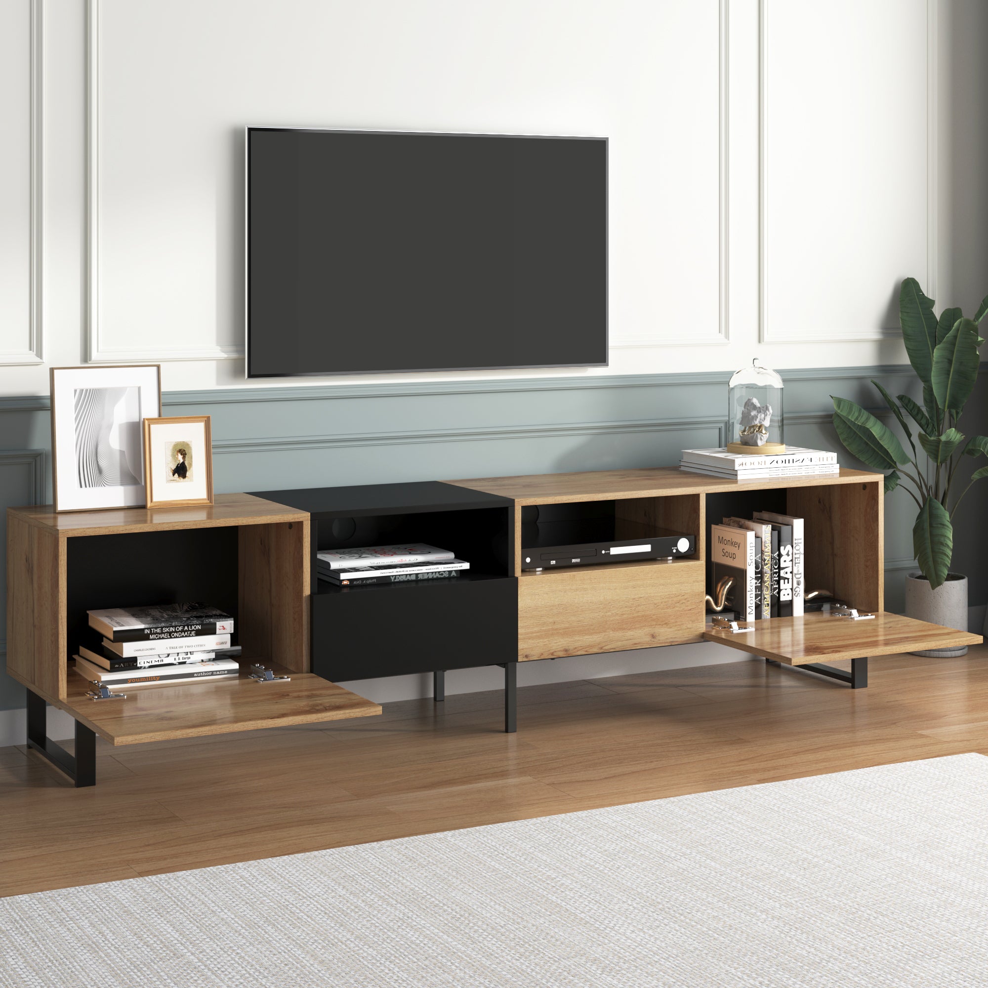 PAPROOS TV Stand for 75 Inch TV
