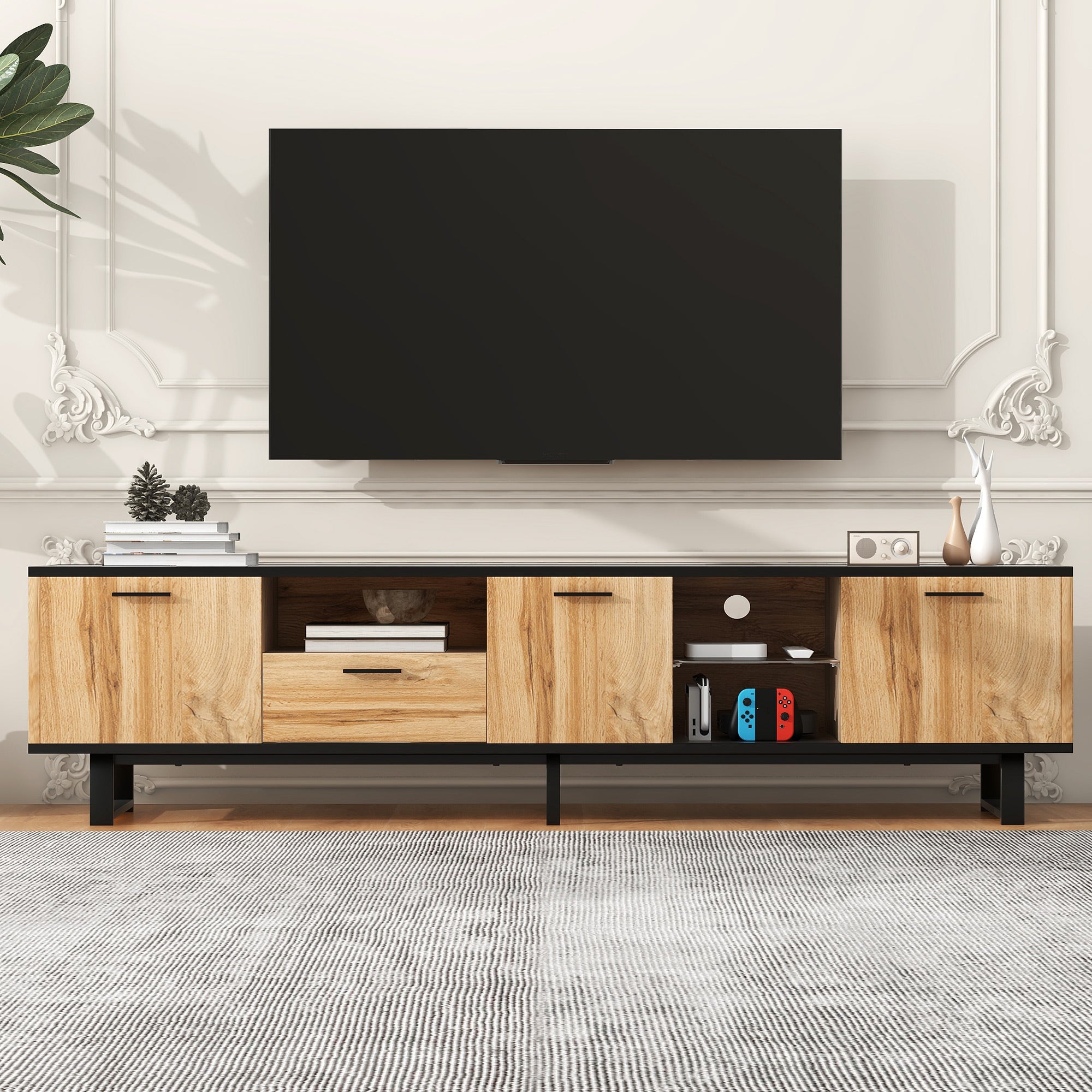 PAPROOS TV Stand for 80-85 Inch TV