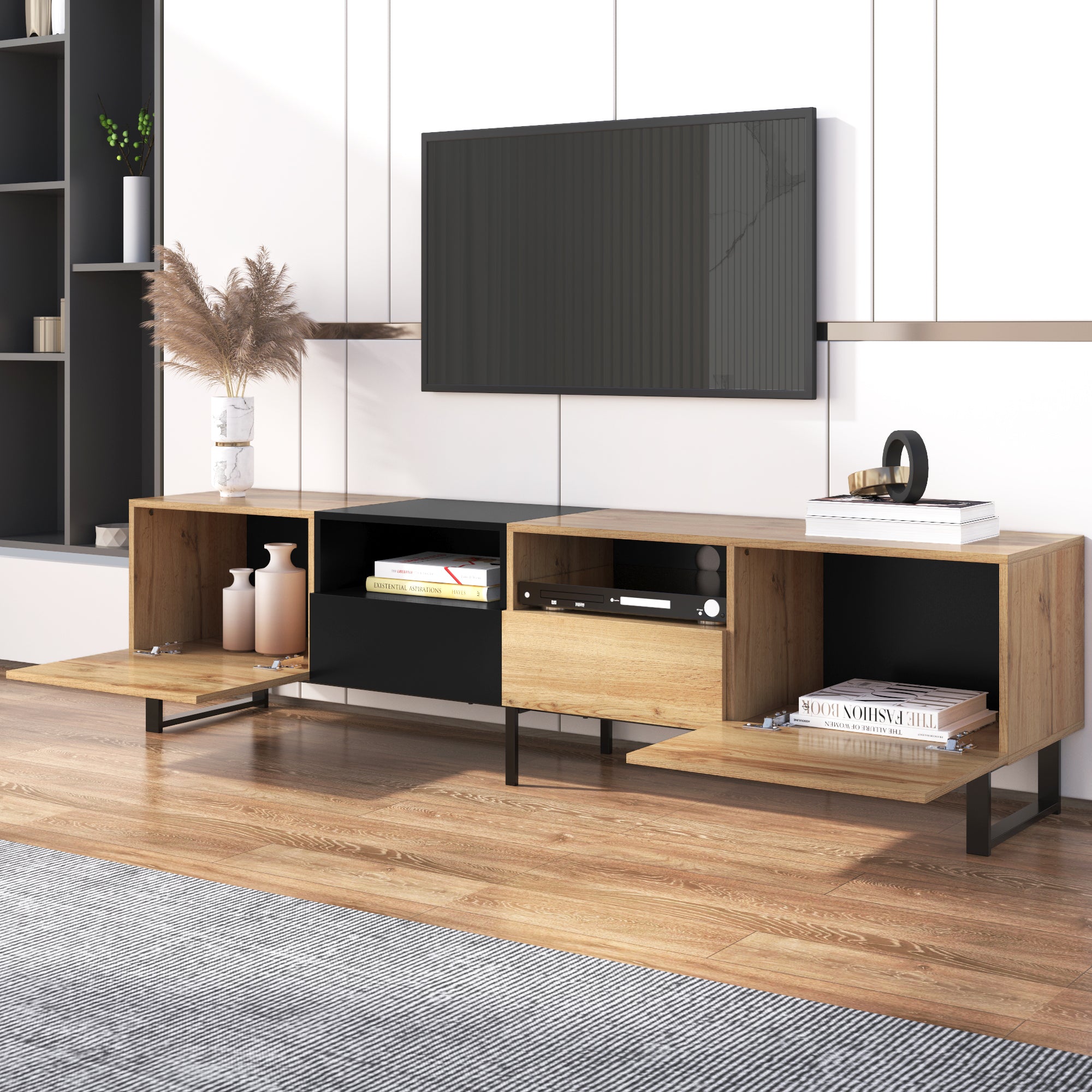 PAPROOS TV Stand for 80-85 Inch TV