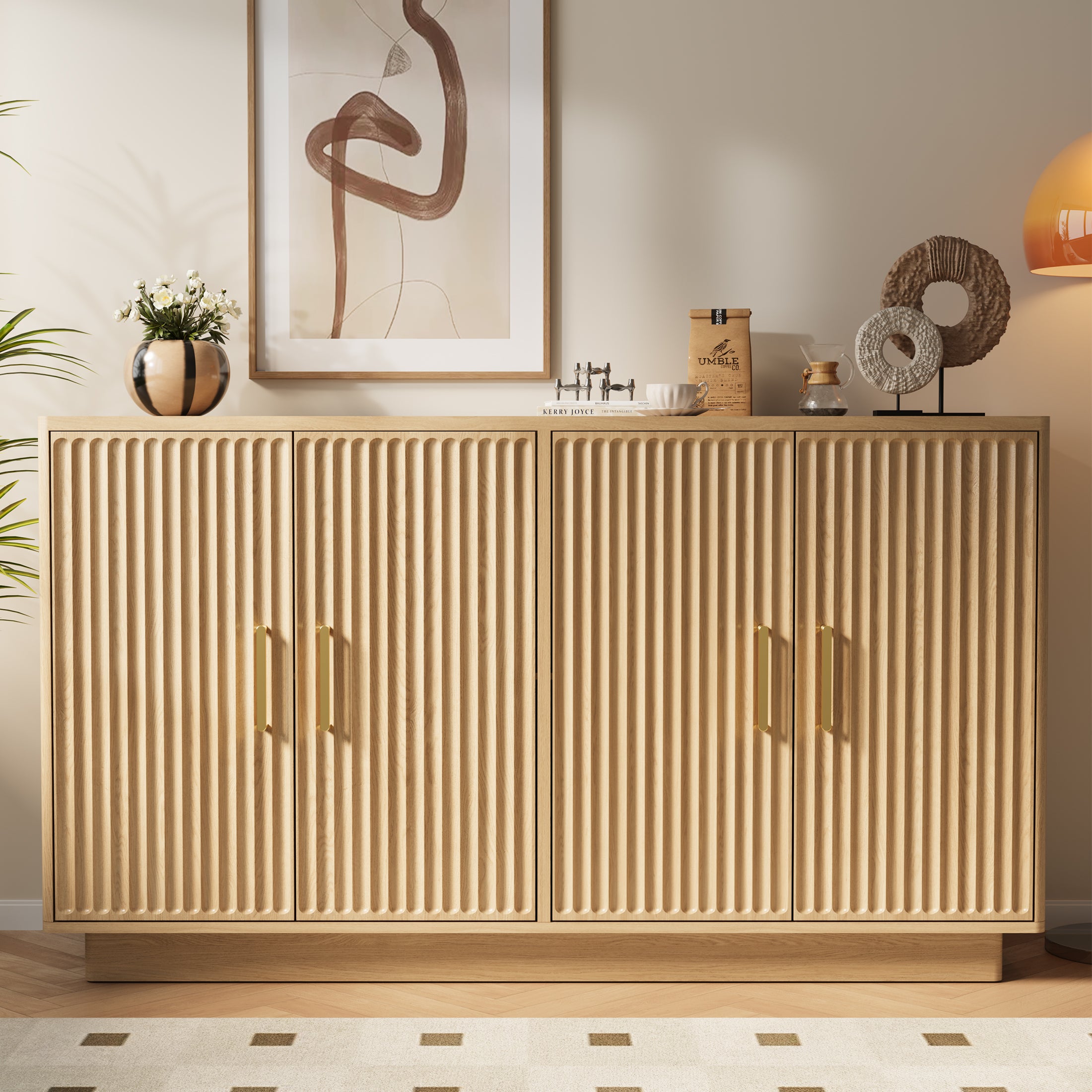 Tufted Sideboard Buffet Cabinet