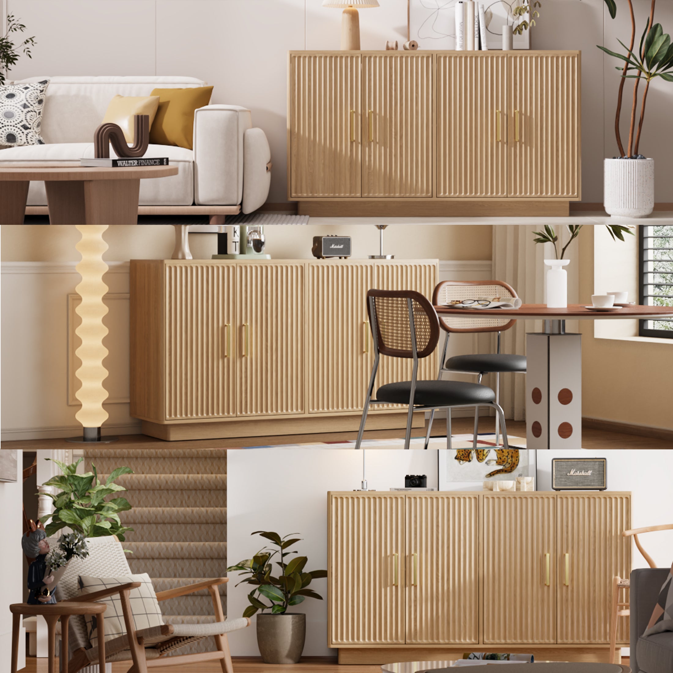 Tufted Sideboard Buffet Cabinet
