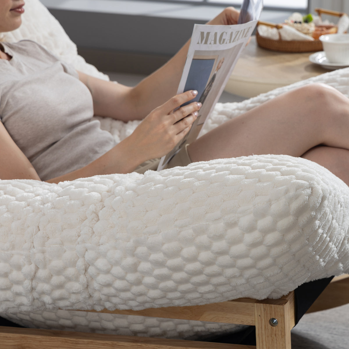 PAPROOS Oversized Rocking Chair for Adults