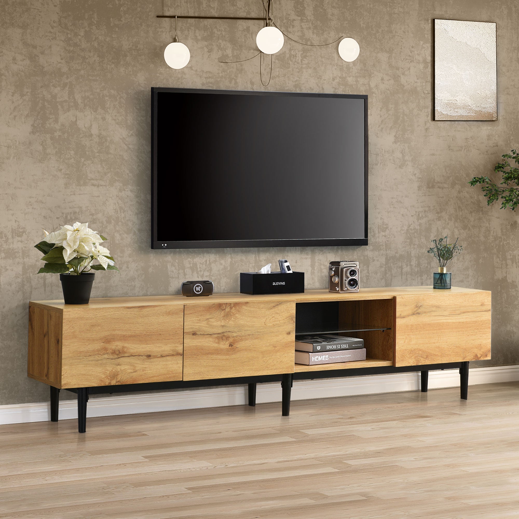 PAPROOS TV Stand for 80-85 Inch TV