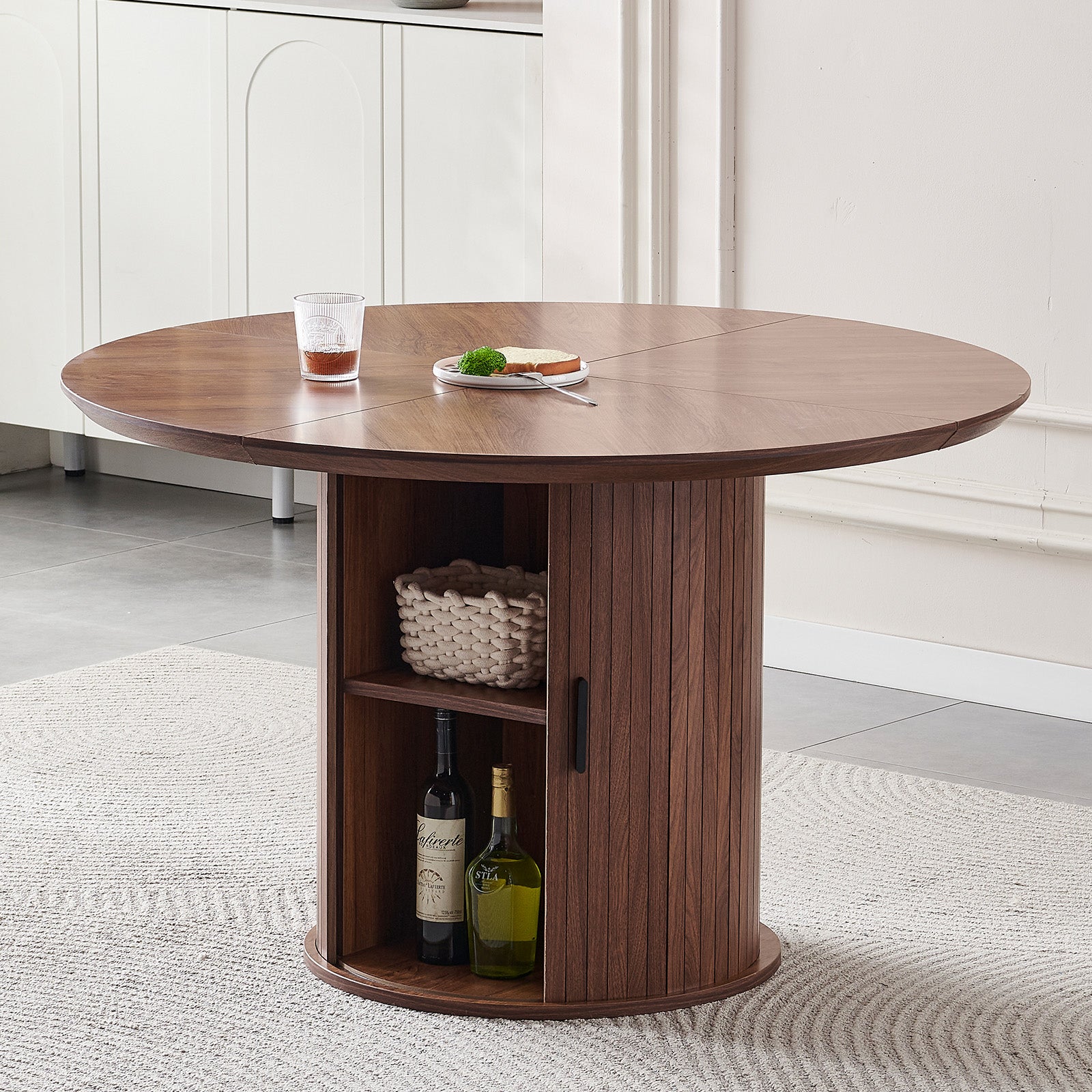 PAPROOS 47'' Round Dining Table for 4
