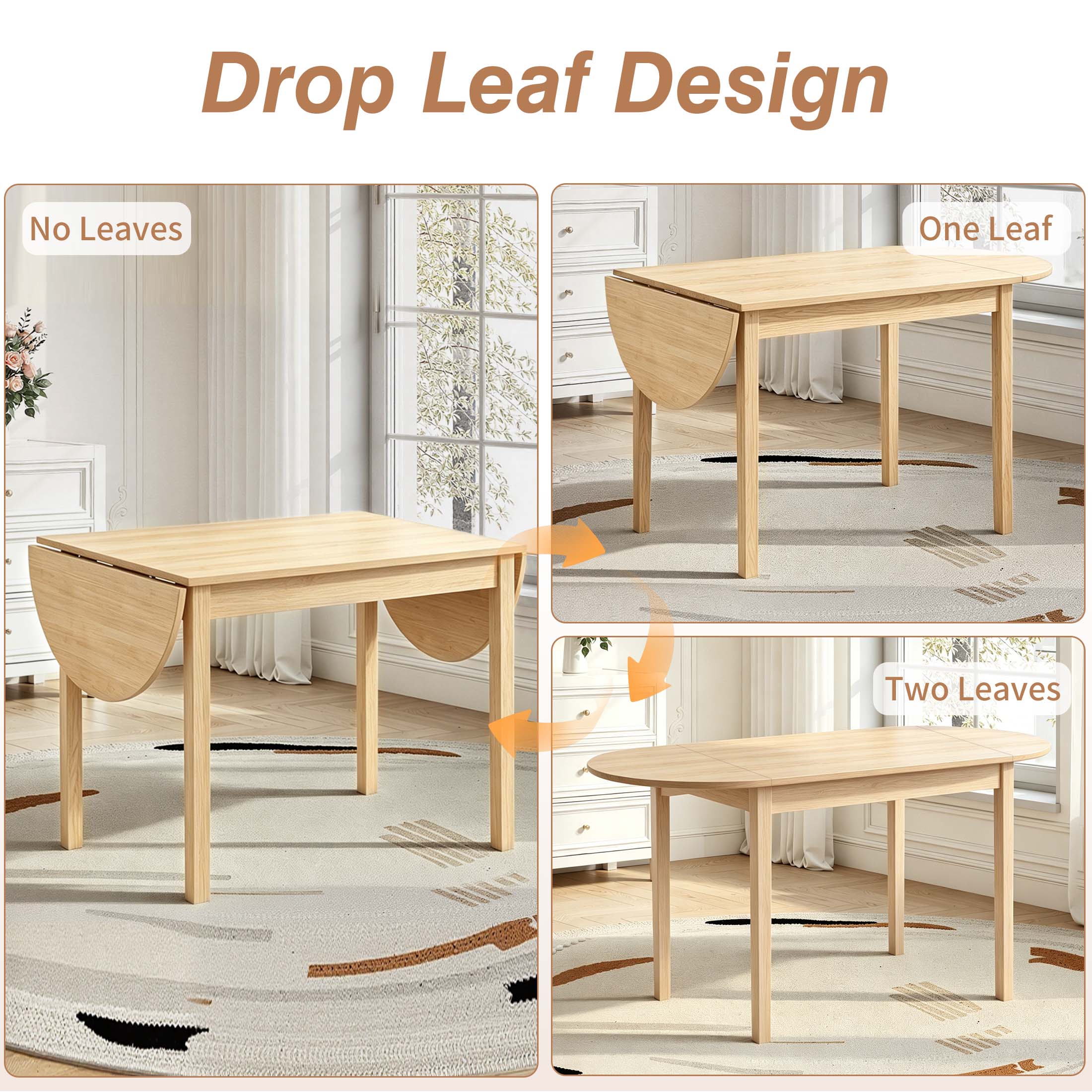 PAPROOS Drop Leaf Table 4-6