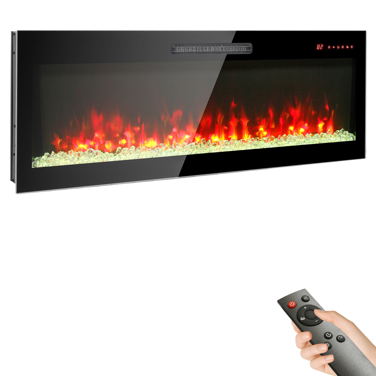 PAPROOS 36-Inch Electric Fireplace