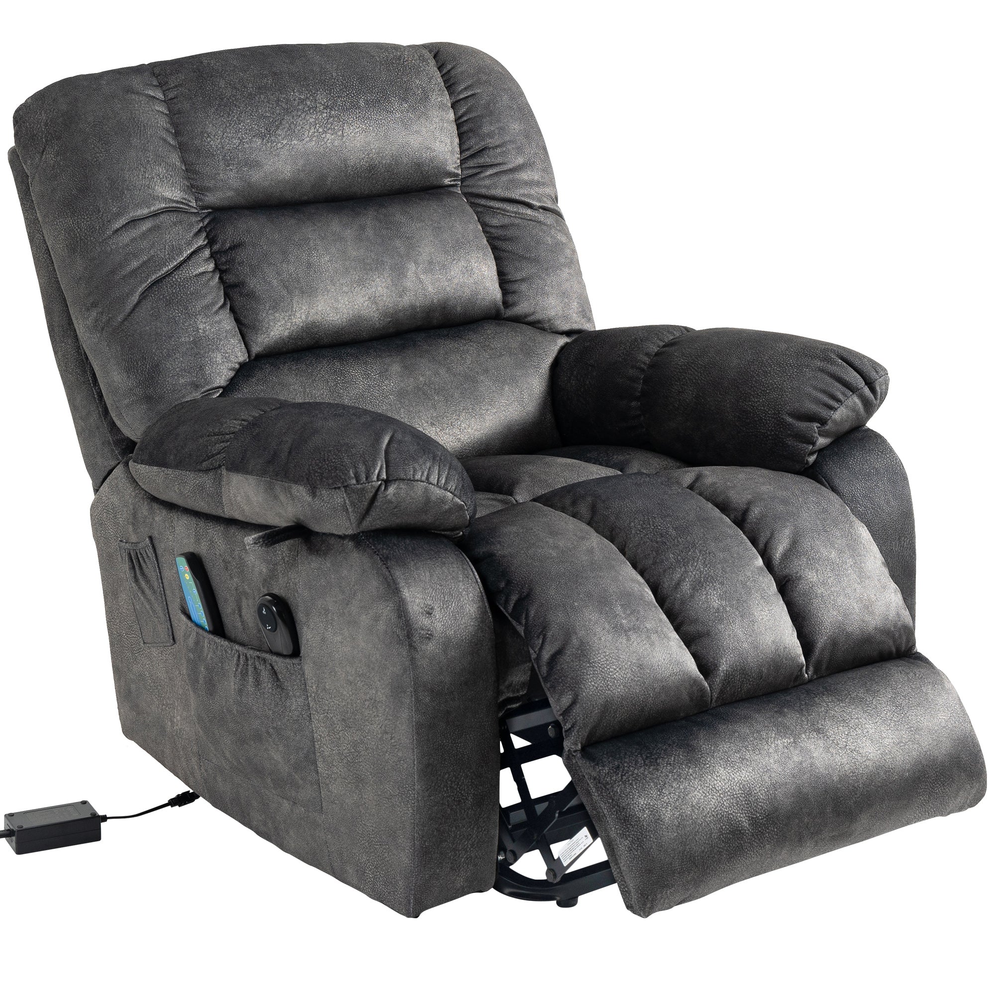 PAPROOS Recliner Chair, Electric Power Lift Recliner with Heat Therapy and Massage Function
