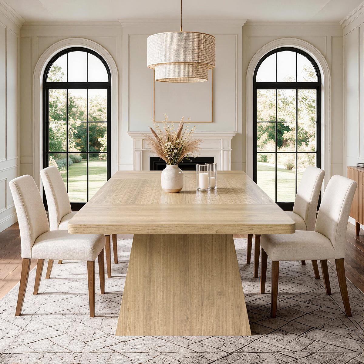 PAPROOS 62.2" Rectangular Dining Table