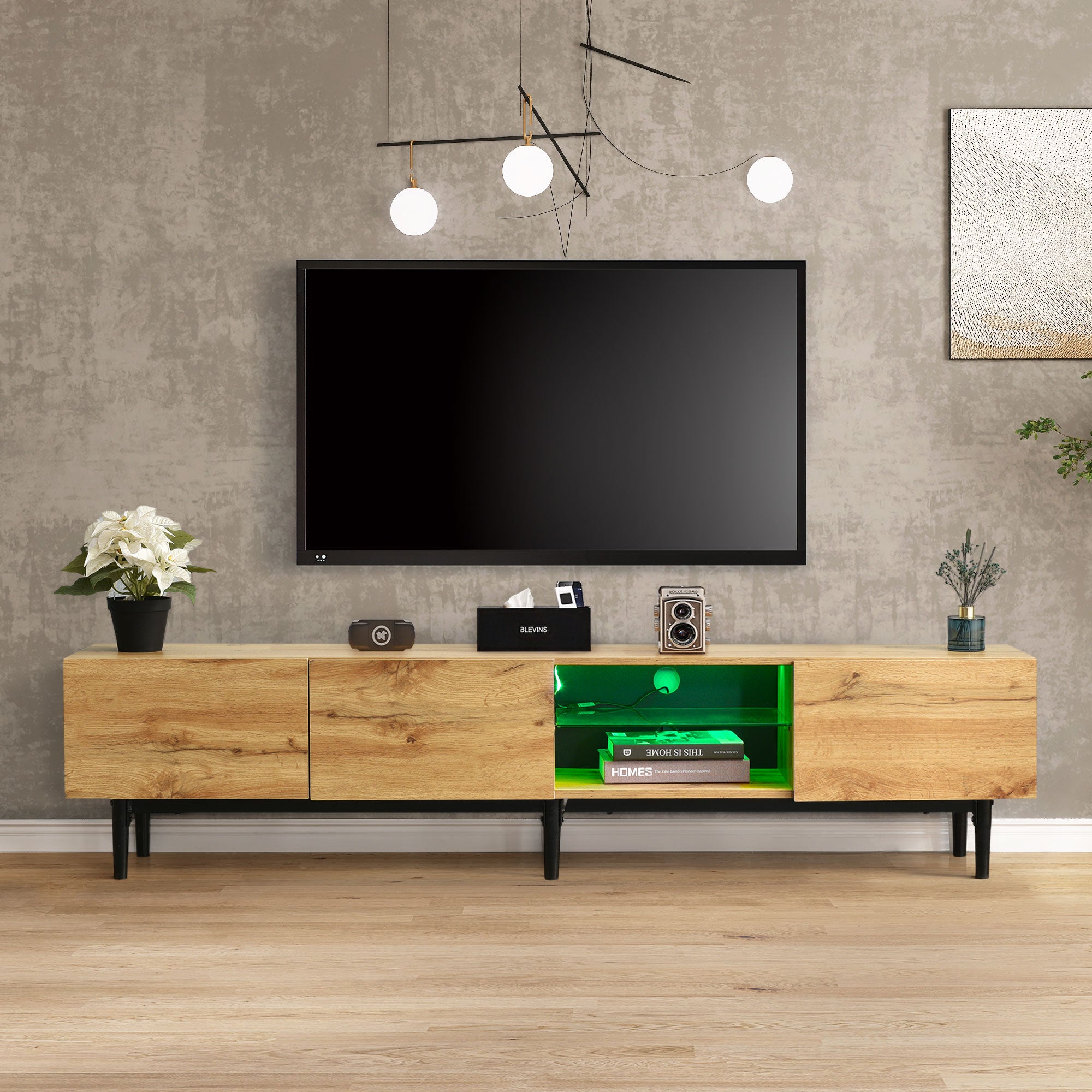 PAPROOS TV Stand for 75 Inch TV