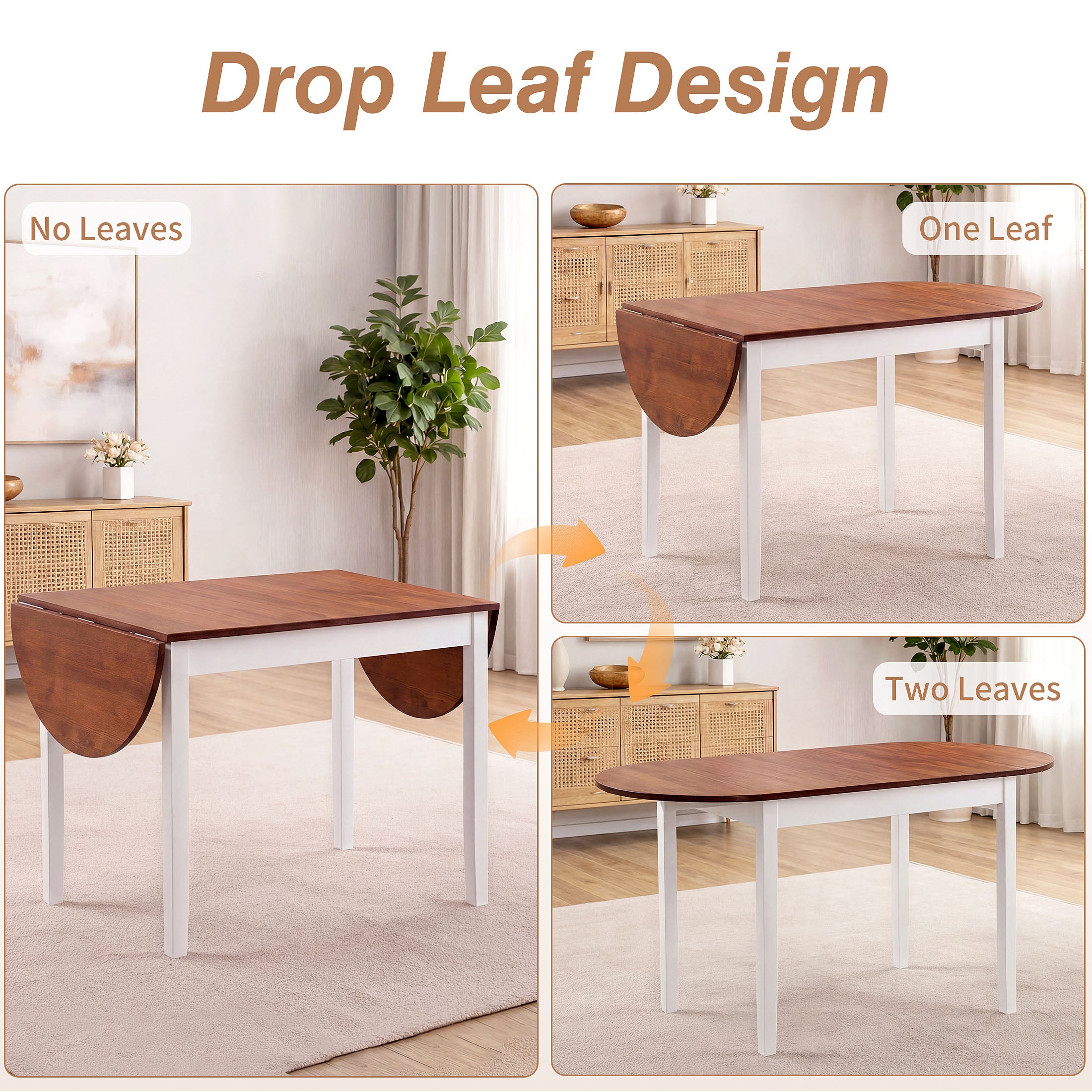 PAPROOS Drop Leaf Table 4-6