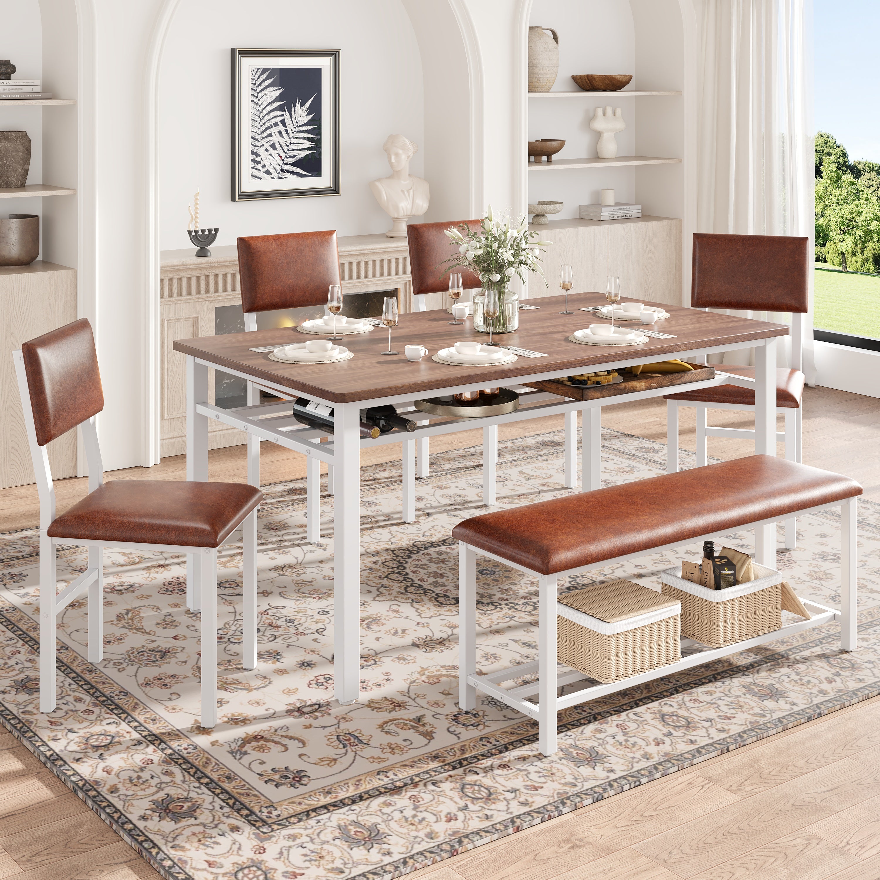 PAPROOS Dining Table Set for 6