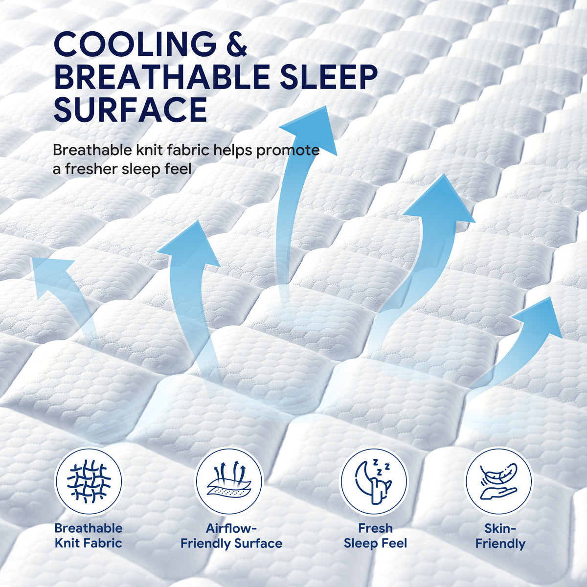 Paproos King Mattress, 12-inch Hybrid Mattress