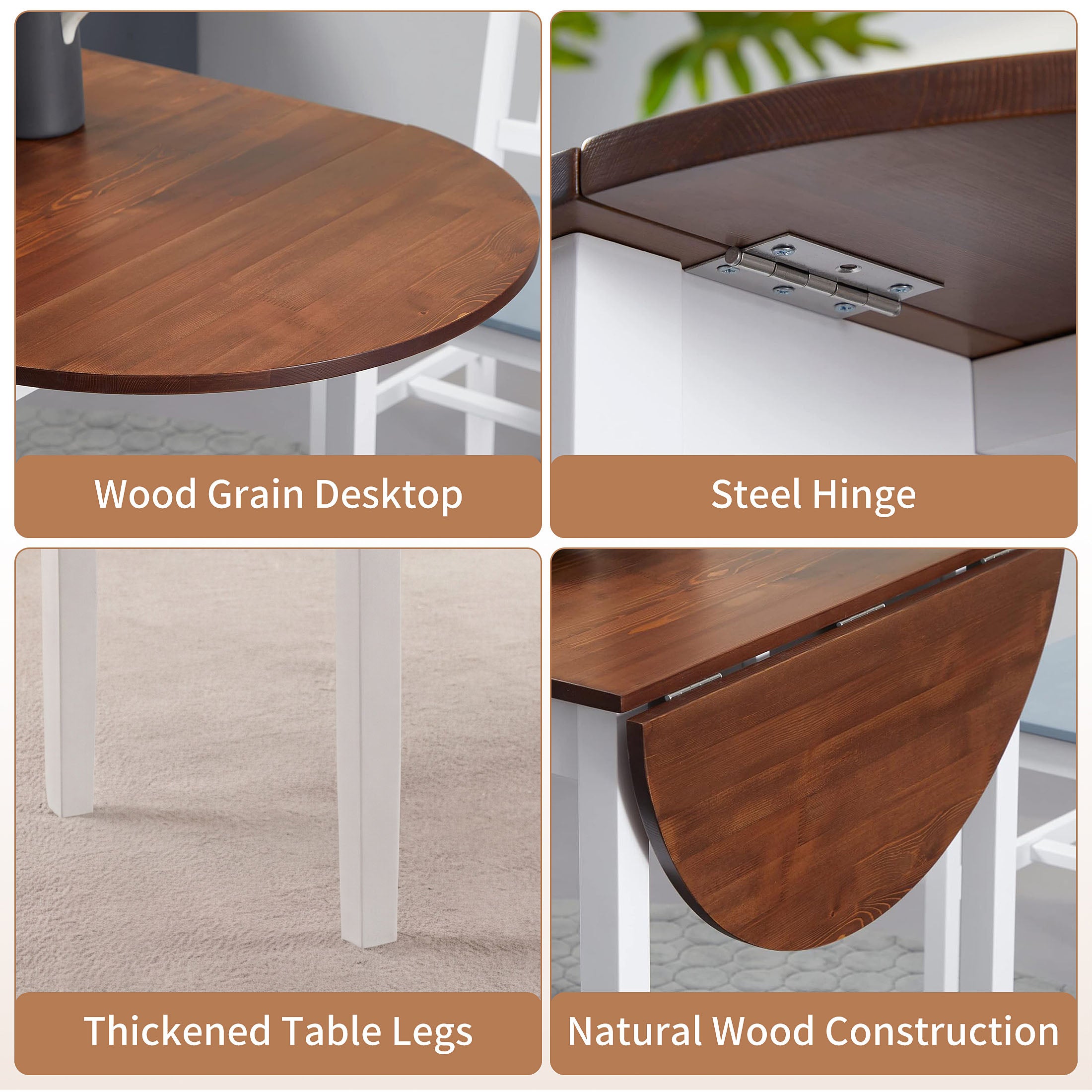 PAPROOS Drop Leaf Table 4-6