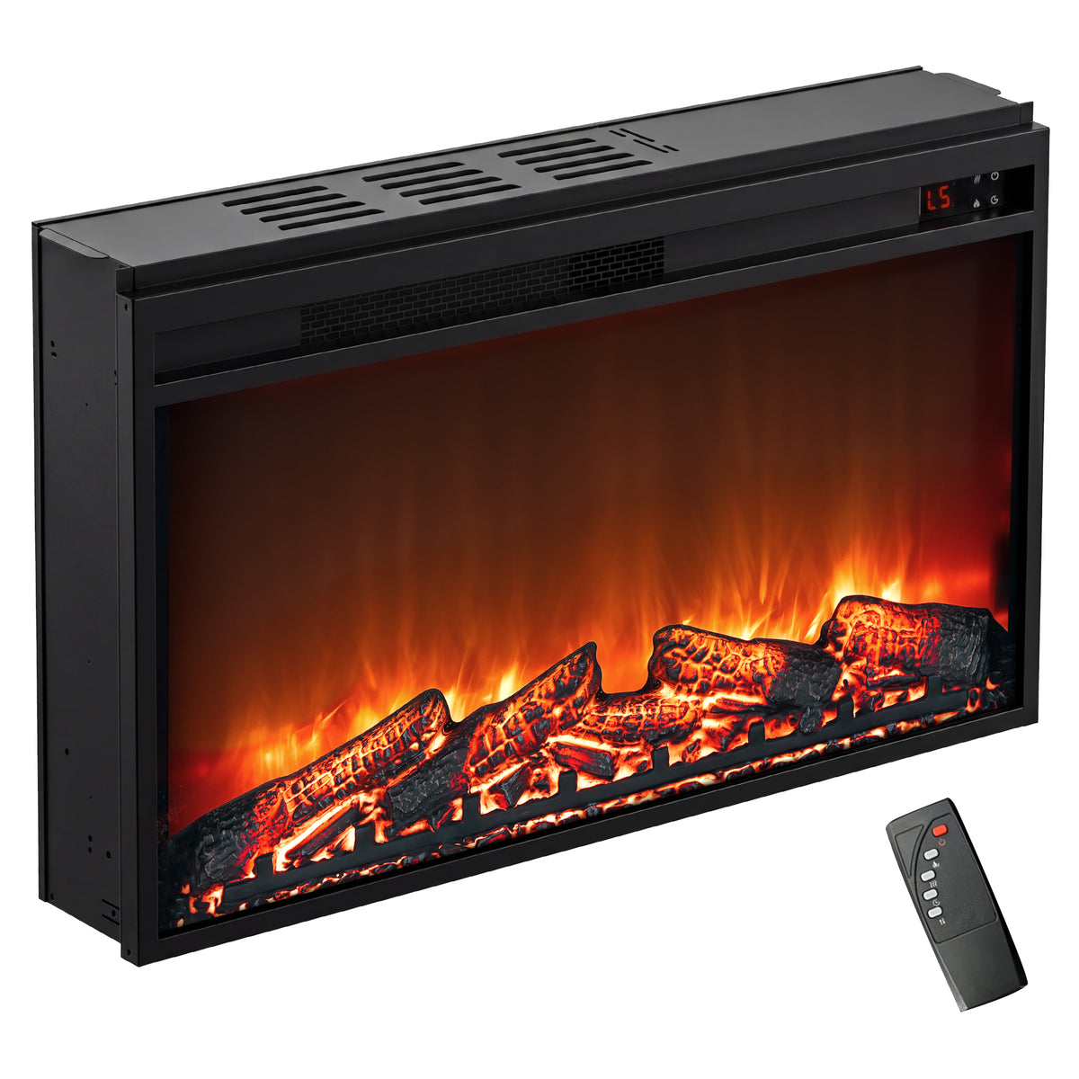 PAPROOS 30 Inch Electric Fireplace Insert