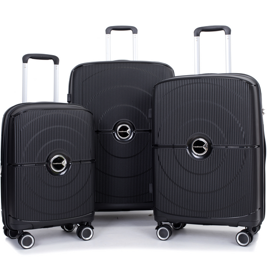 PAPROOS 3 Piece Luggage Set, Hardshell Carry on Suitcases Set