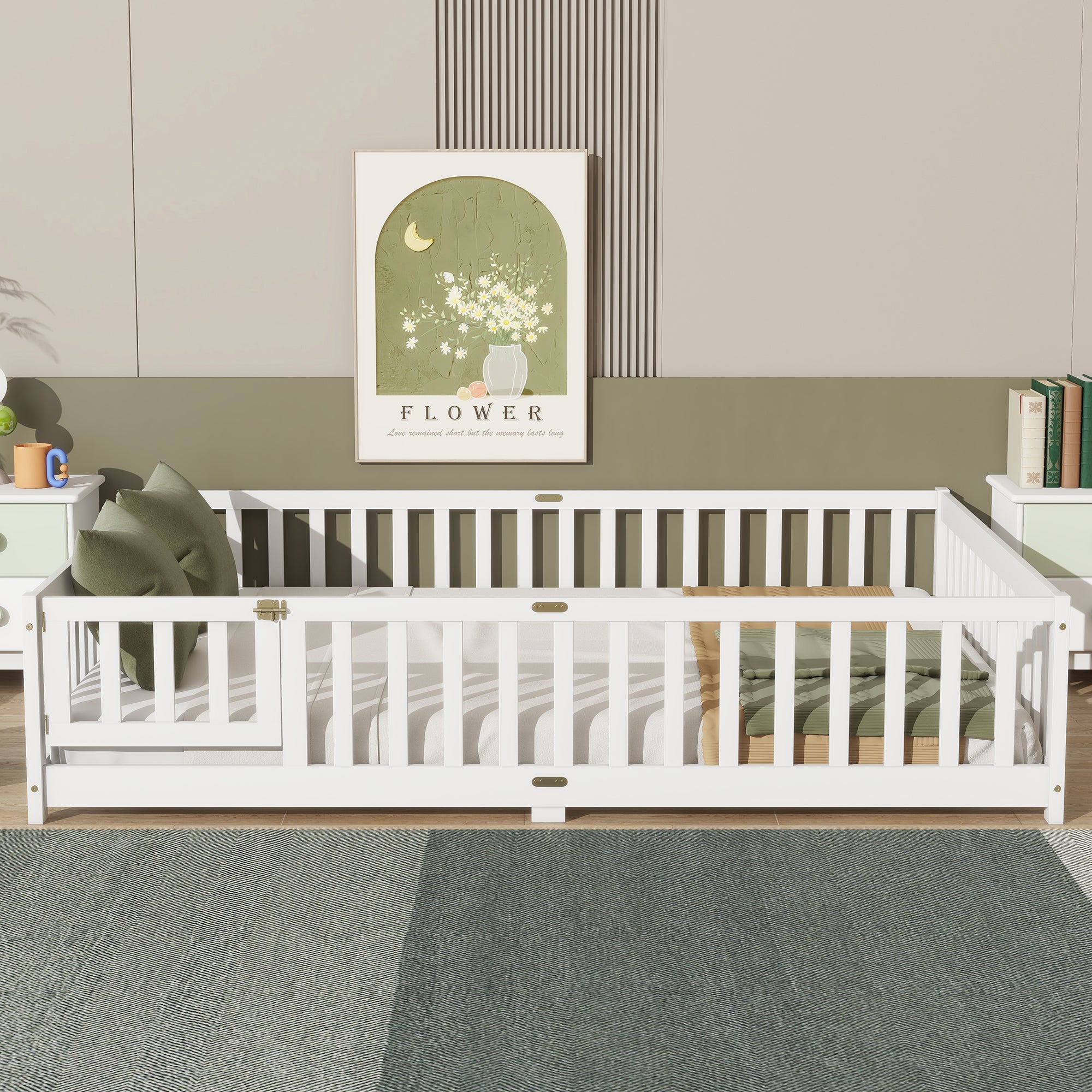 PAPROOS Full Floor Bed Frame