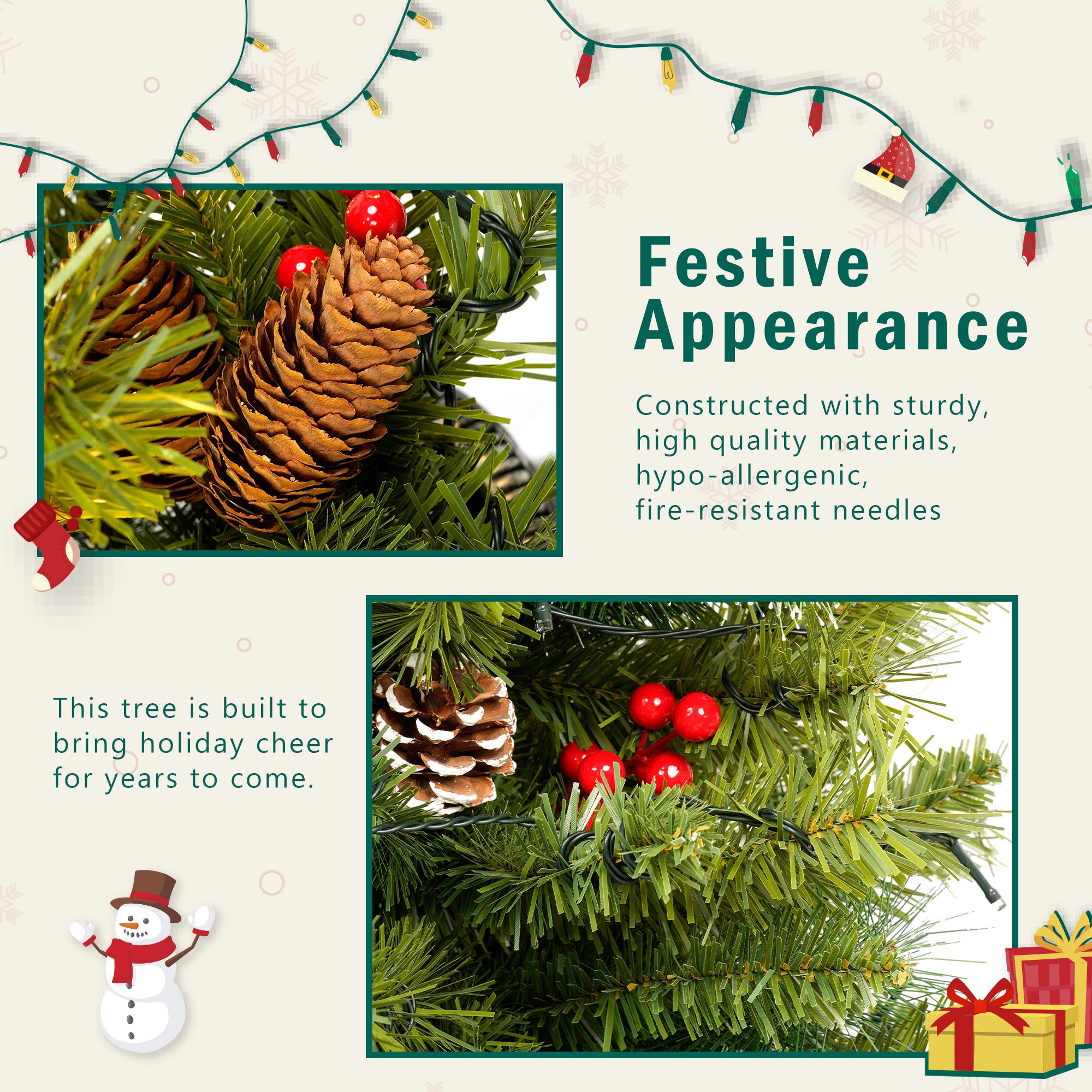 Paproos Christmas Decorations 4-Piece Set