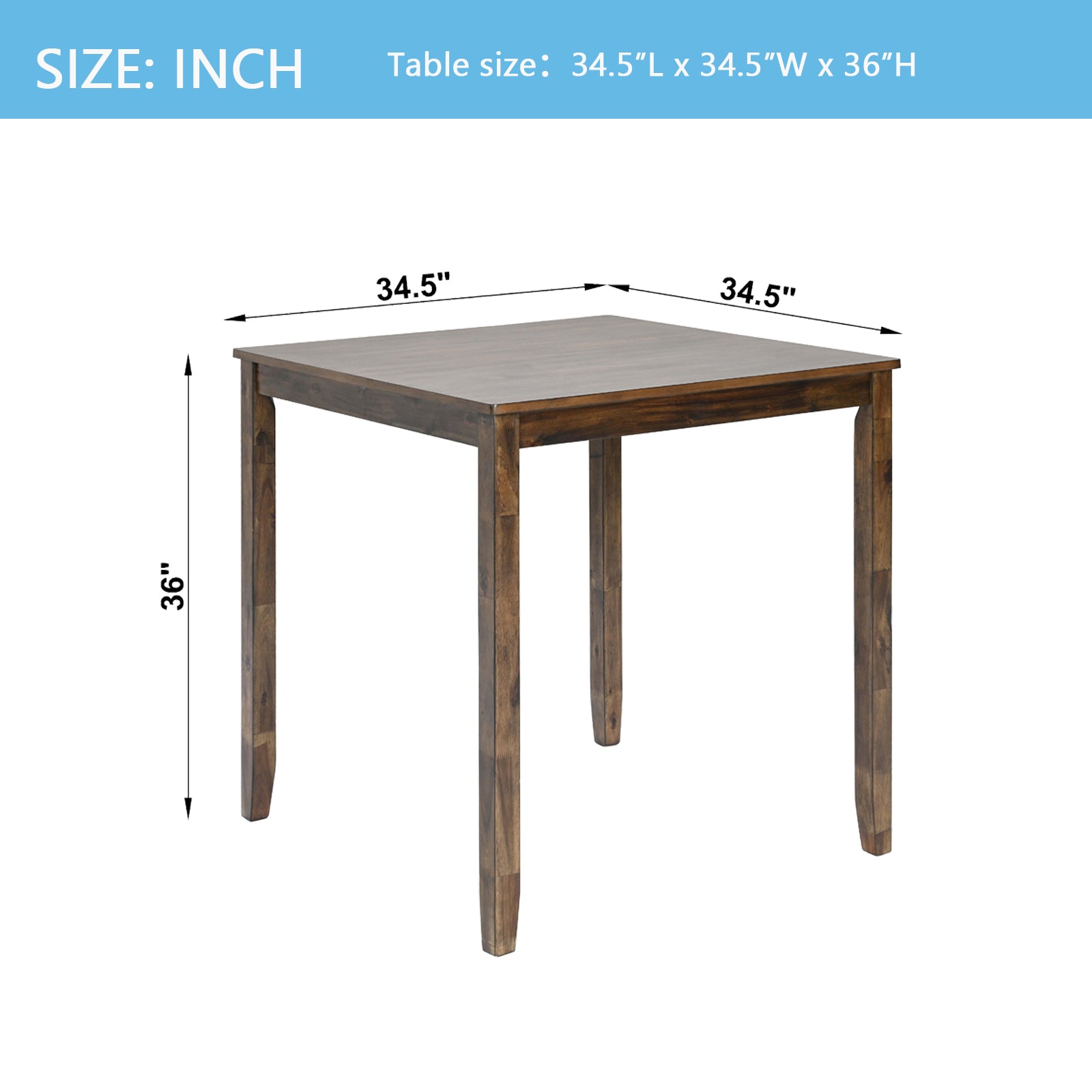 PAPROOS Solid Wood Dining Table