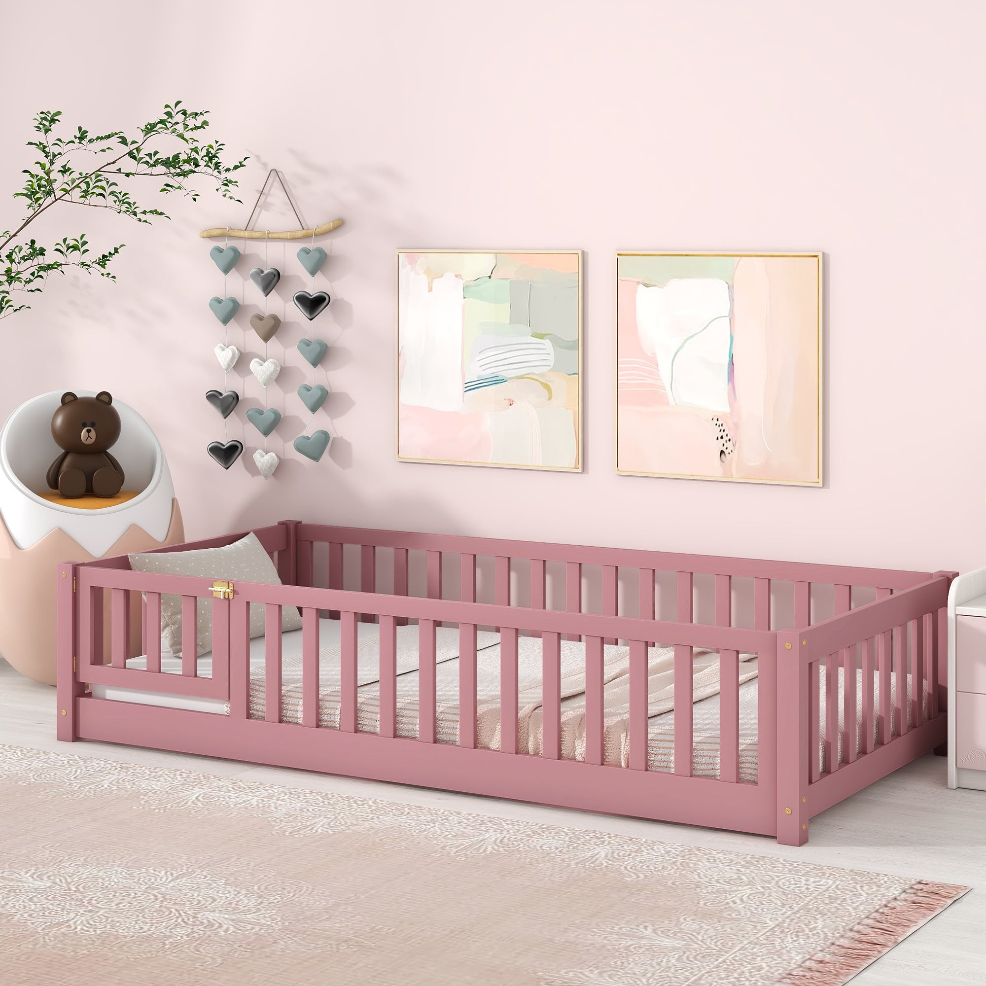 PAPROOS Wood Montessor Floor Bed