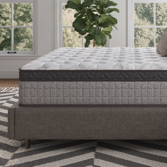 12 inch Twin Mattress, Gel Memory Foam Hybrid Mattress in a Box, Individual Pocket Spring Mattress, Medium Firm, CertiPUR-US Certified, Sleep Support & Pressure Relief, Grey