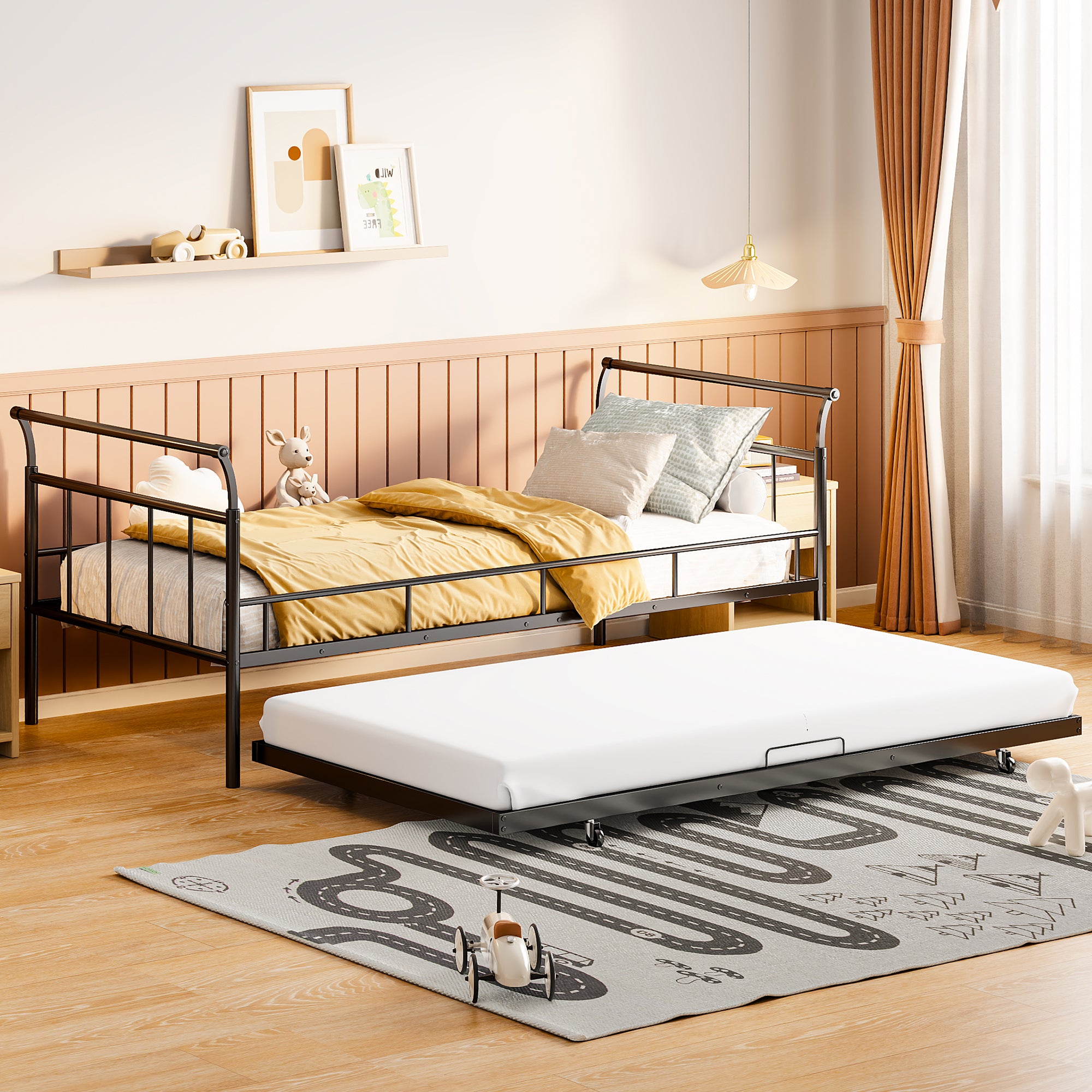 PAPROOS Daybed with Trundle Included