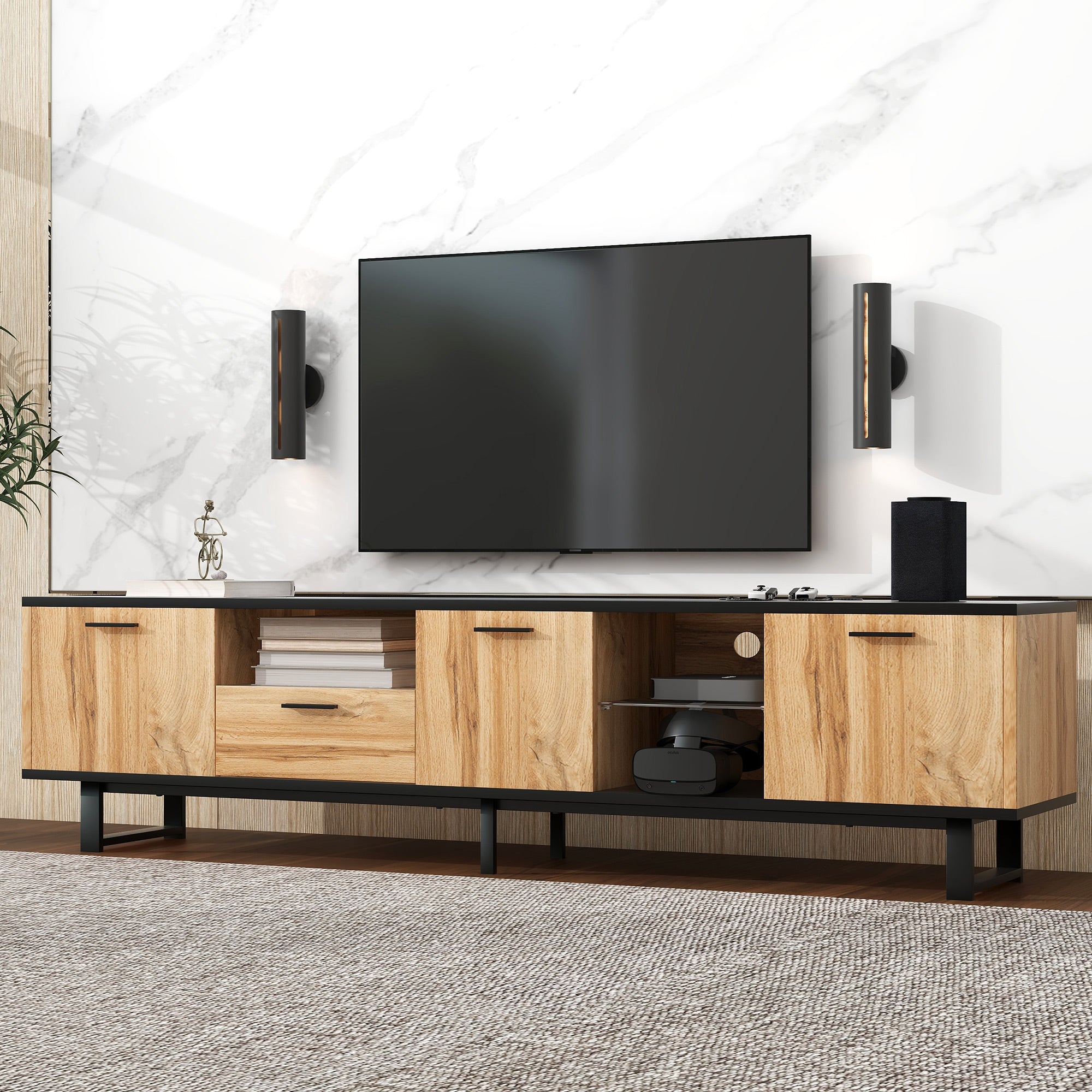 PAPROOS TV Stand for 80-85 Inch TV