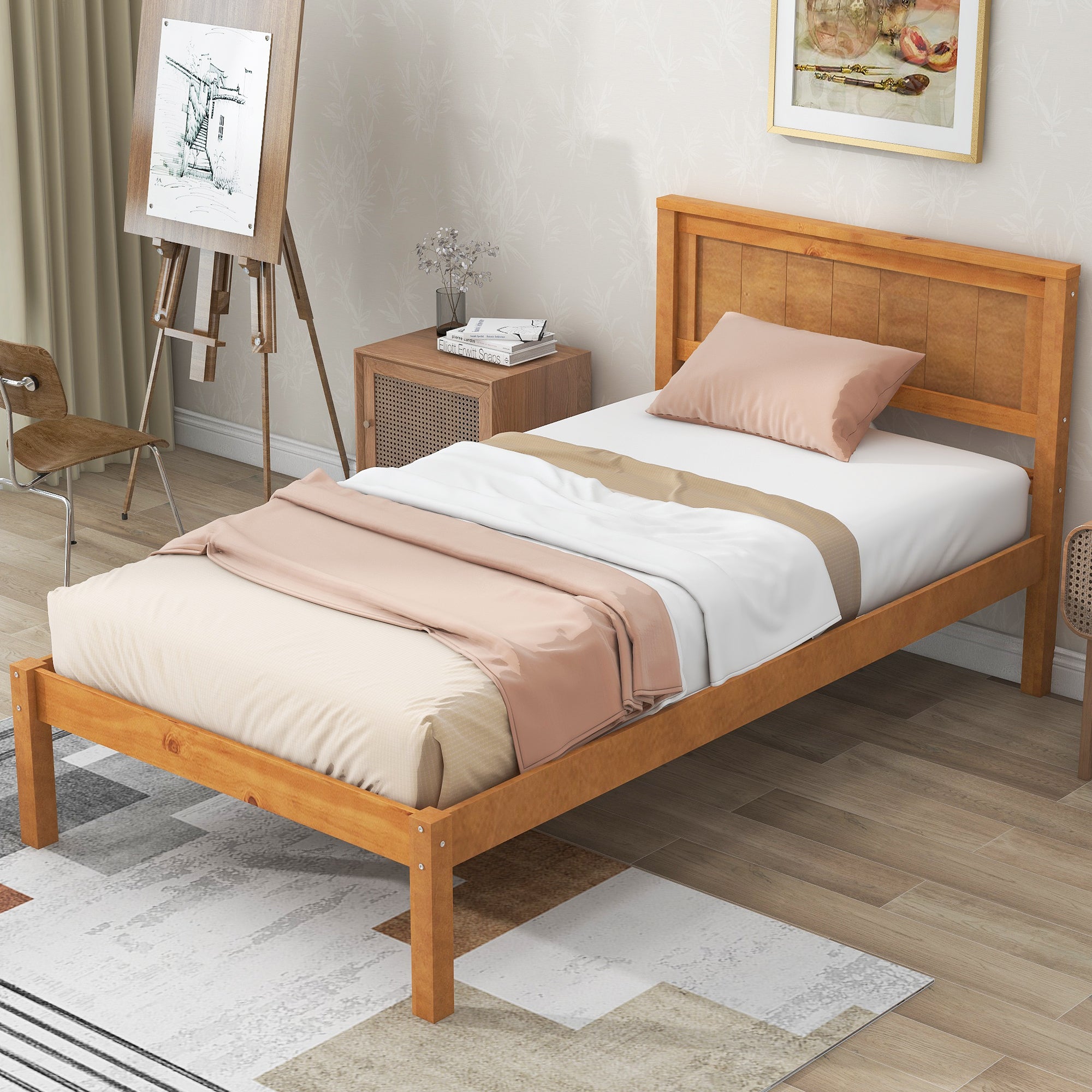 PAPROOS Twin Bed Frame