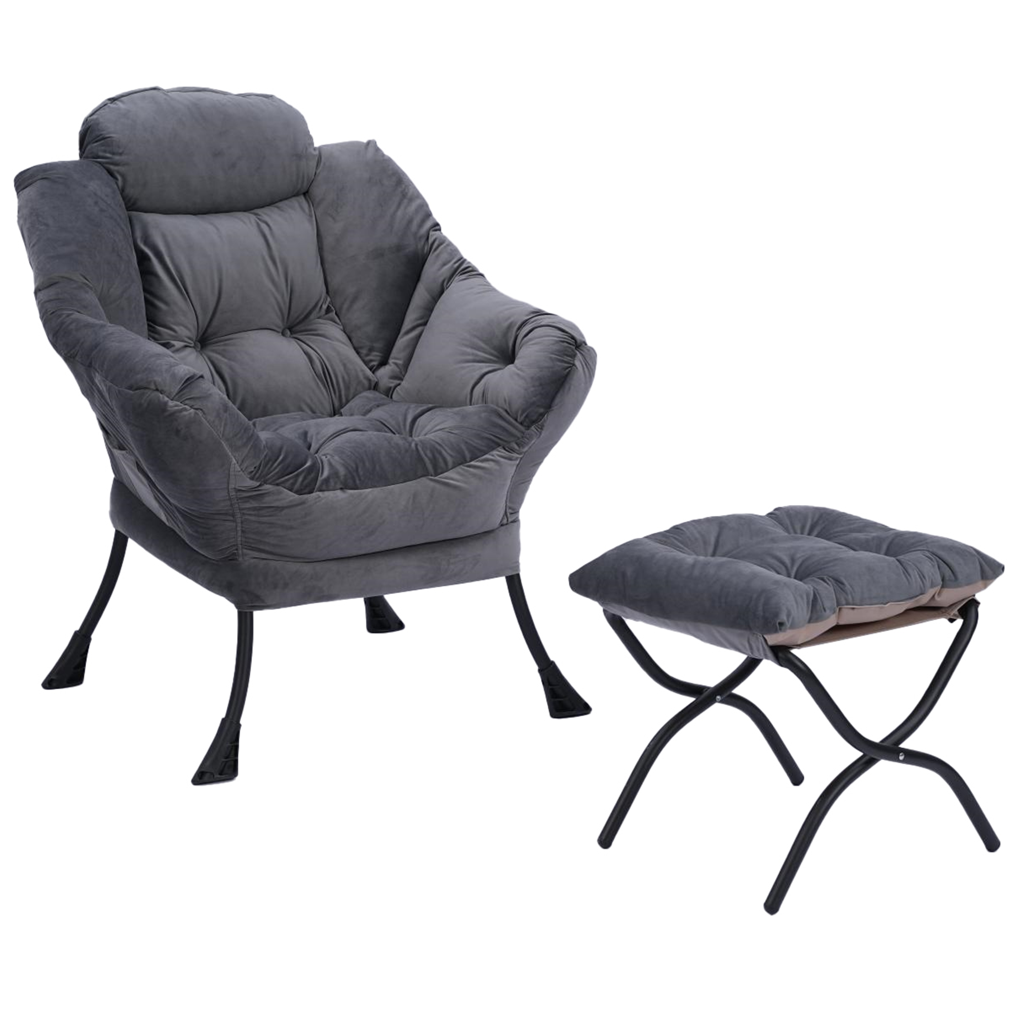 PAPROOS Reading Chair with Ottoman, LJC