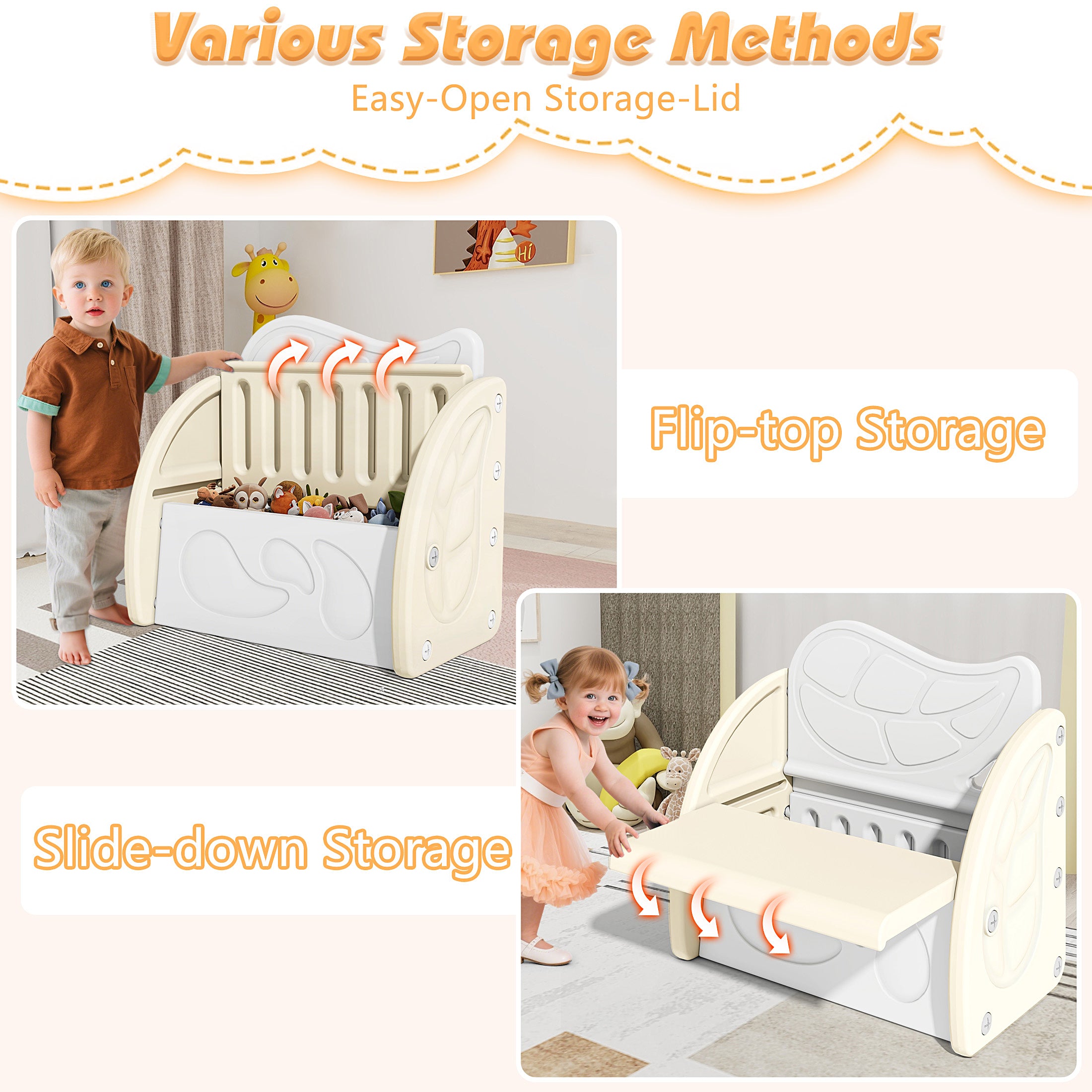PAPROOS Kids Toy Box