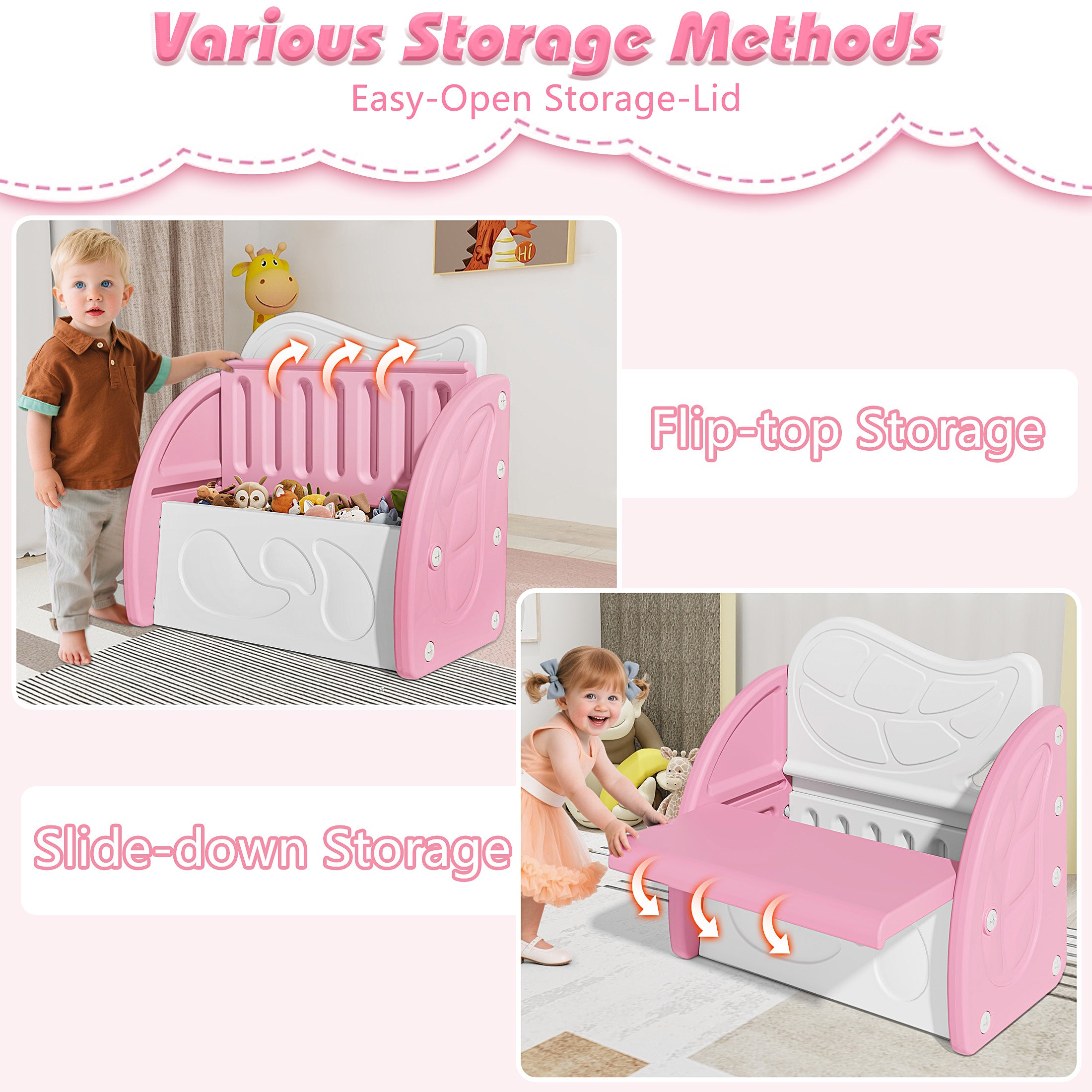PAPROOS Kids Toy Box