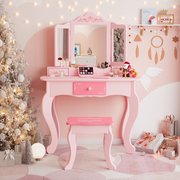 PAPROOS Kids Vanity with Mirrors