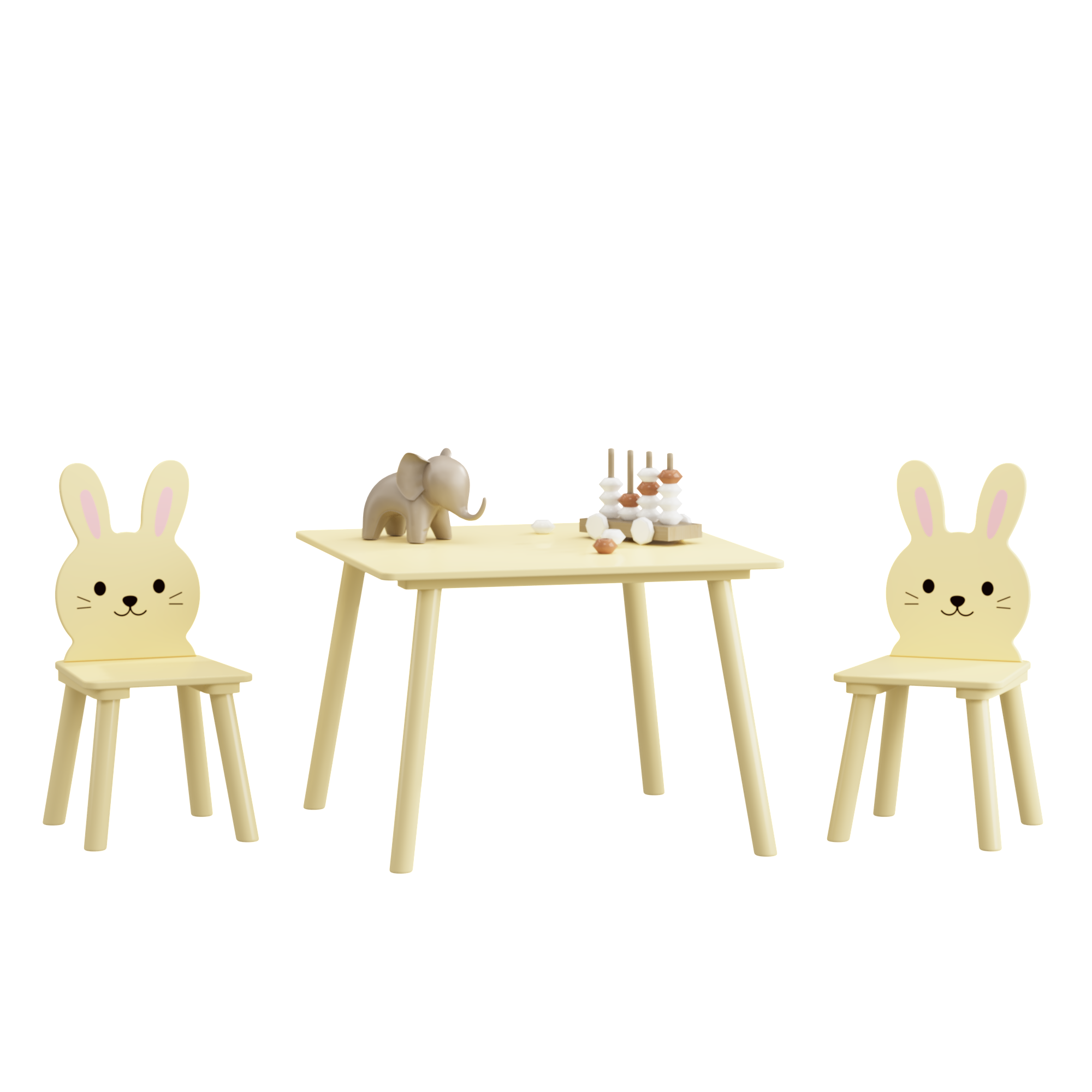 PAPROOS Kids Table and 2 Chairs Set